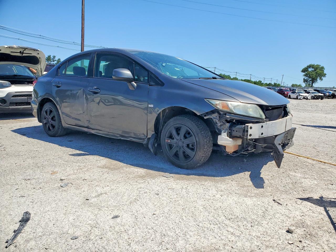 2013 Honda Civic Lx Gray vin: 19XFB2F5XDE073506