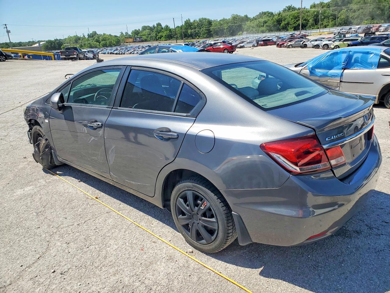 2013 Honda Civic Lx Gray vin: 19XFB2F5XDE073506