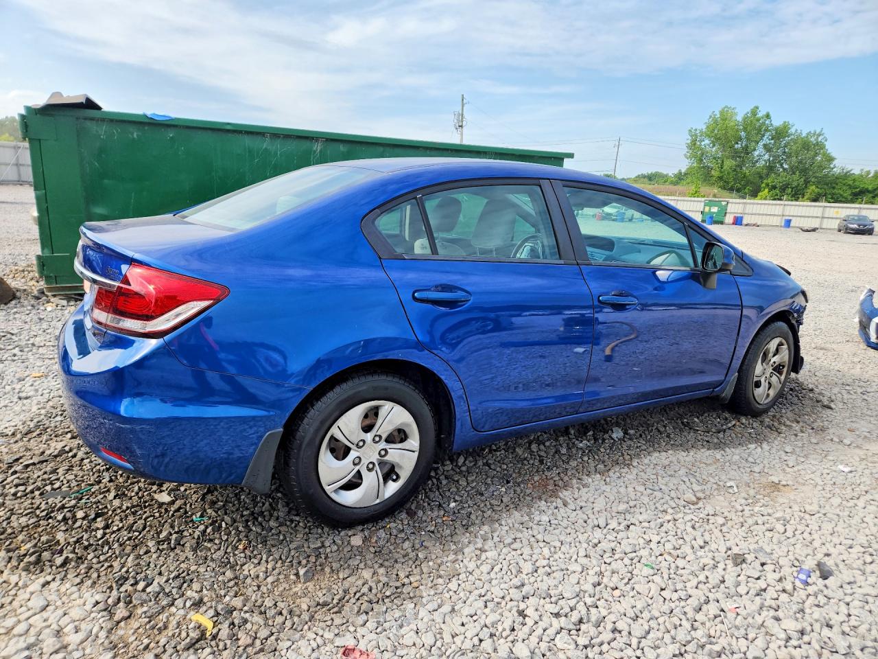 2013 Honda Civic Lx Blue vin: 19XFB2F5XDE078074