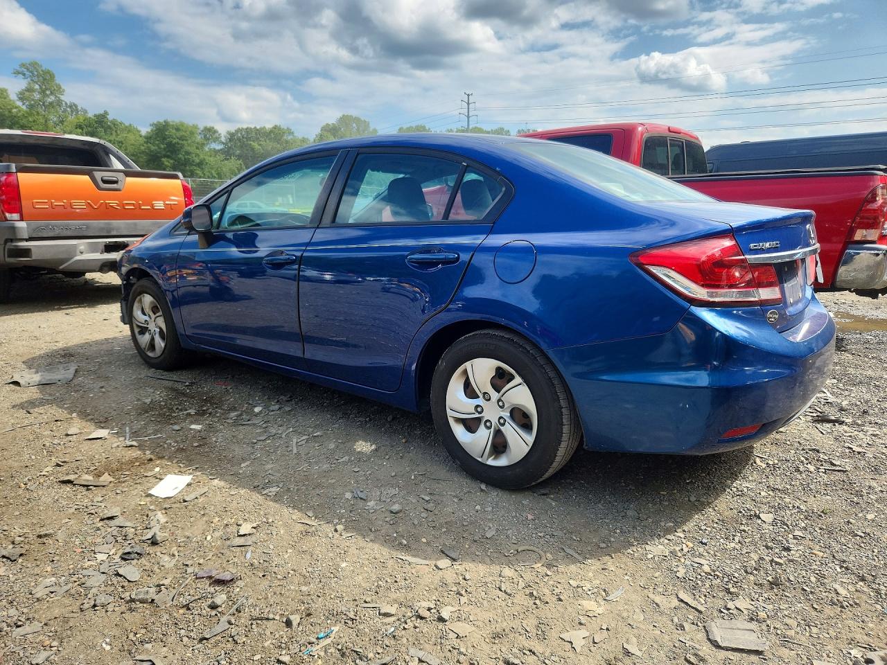 2013 Honda Civic Lx Blue vin: 19XFB2F5XDE078785