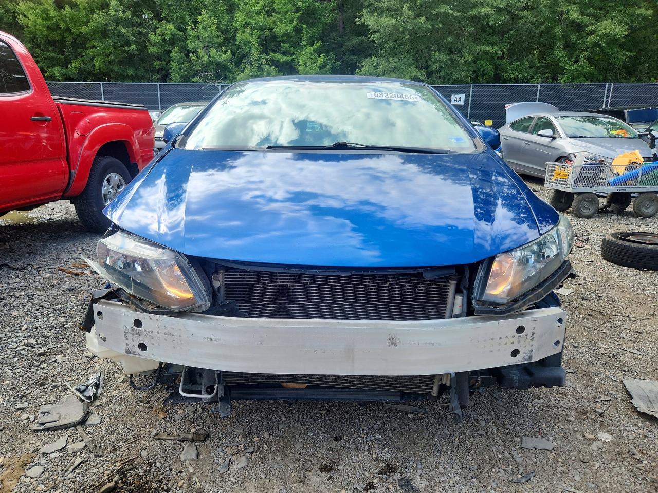 2013 Honda Civic Lx Blue vin: 19XFB2F5XDE078785