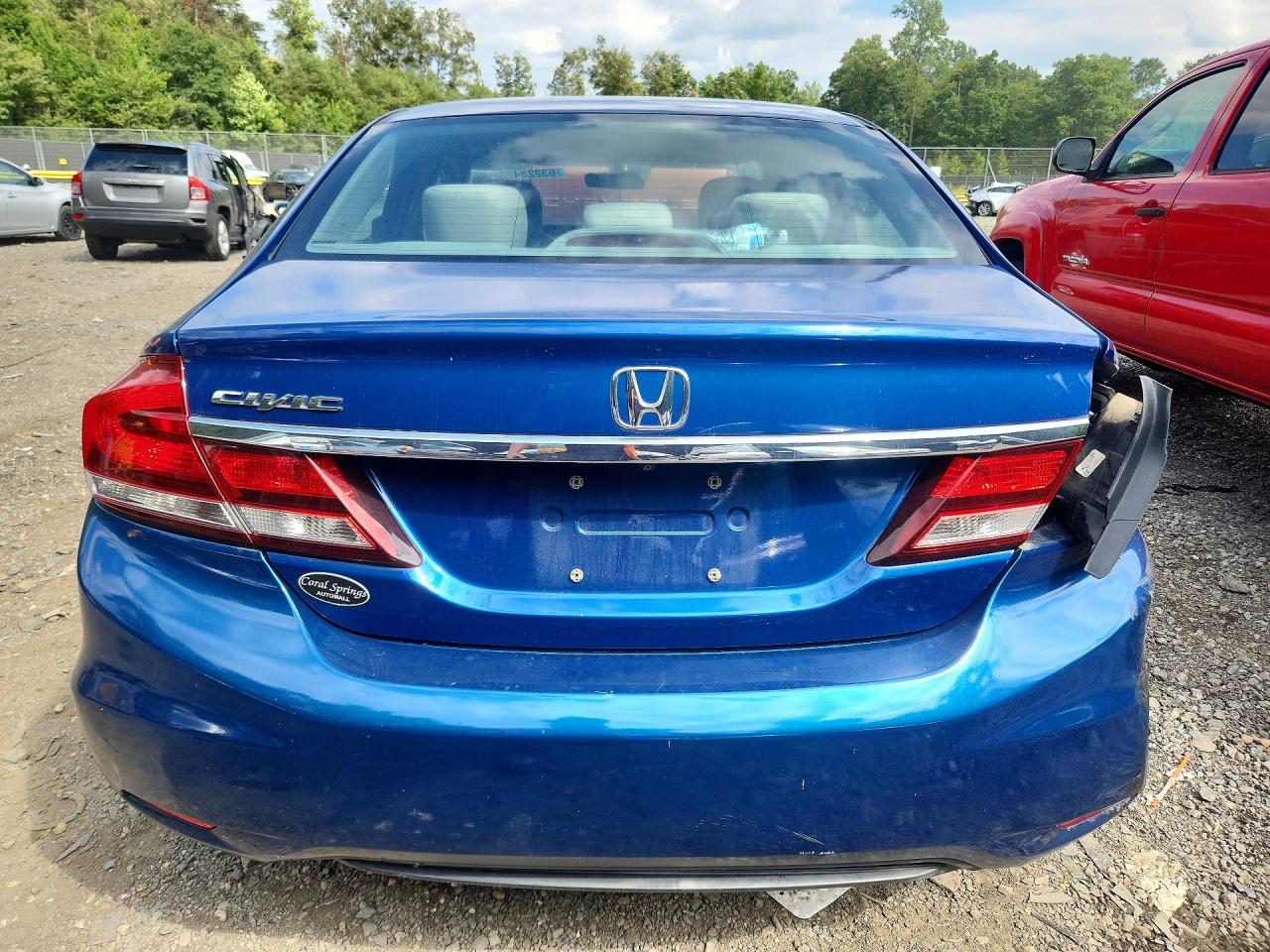 2013 Honda Civic Lx Blue vin: 19XFB2F5XDE078785