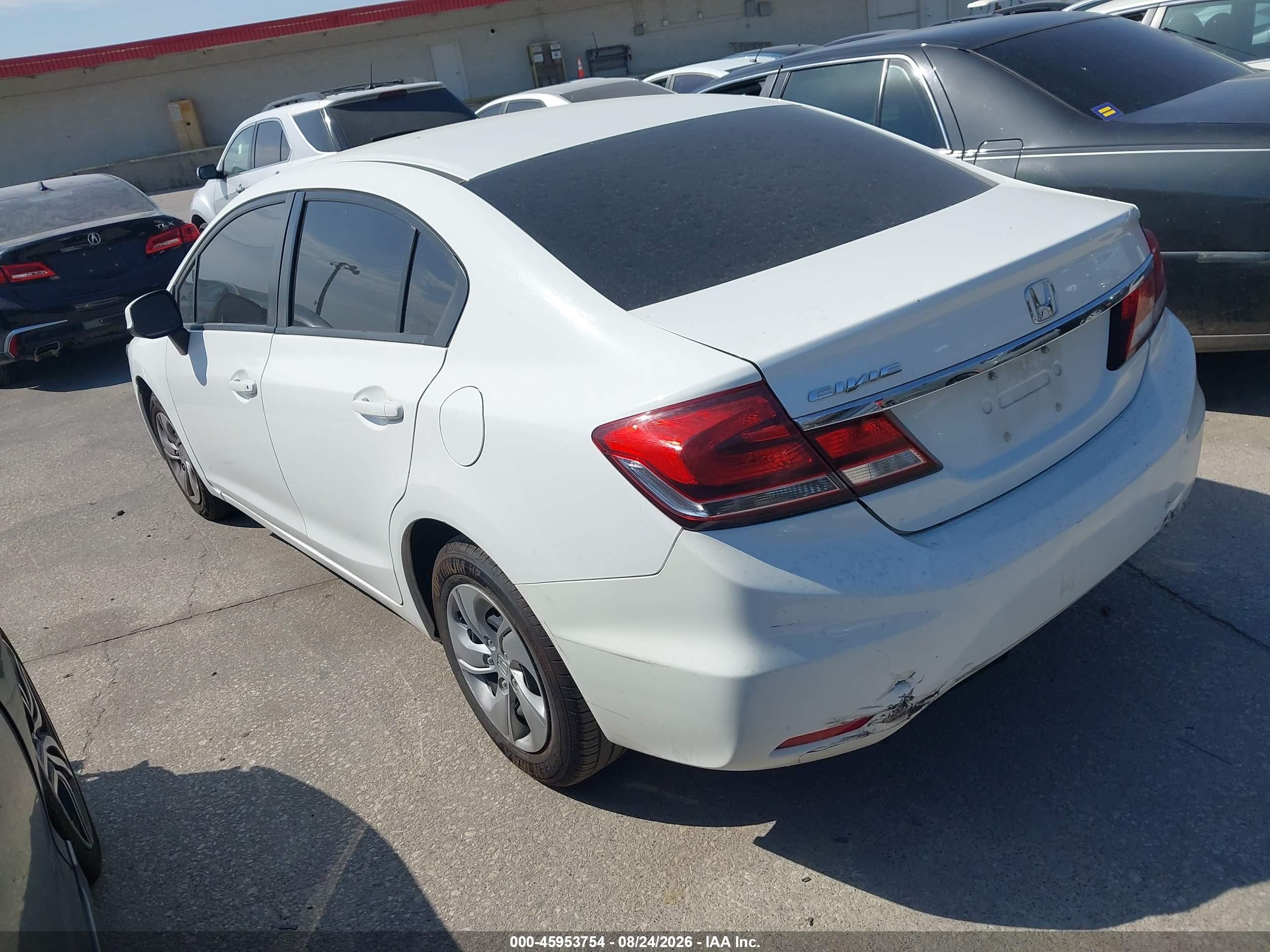 2013 Honda Civic Lx Белый vin: 19XFB2F5XDE092623