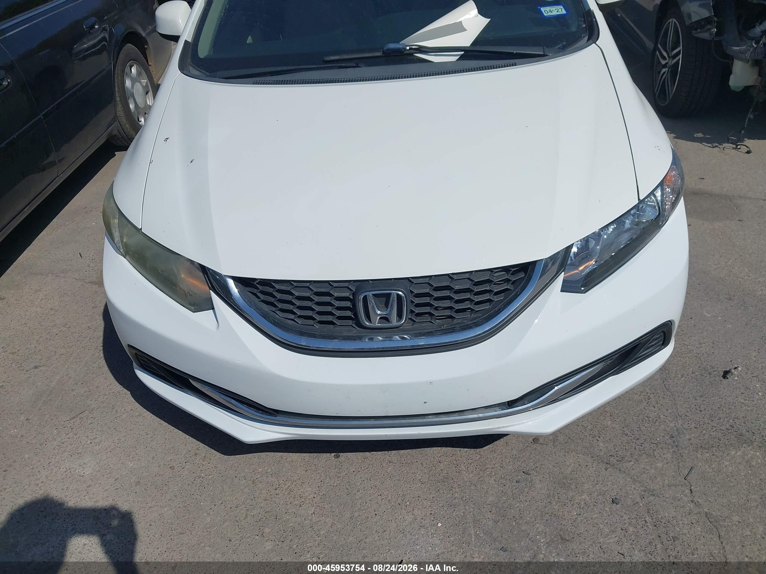 2013 Honda Civic Lx Белый vin: 19XFB2F5XDE092623