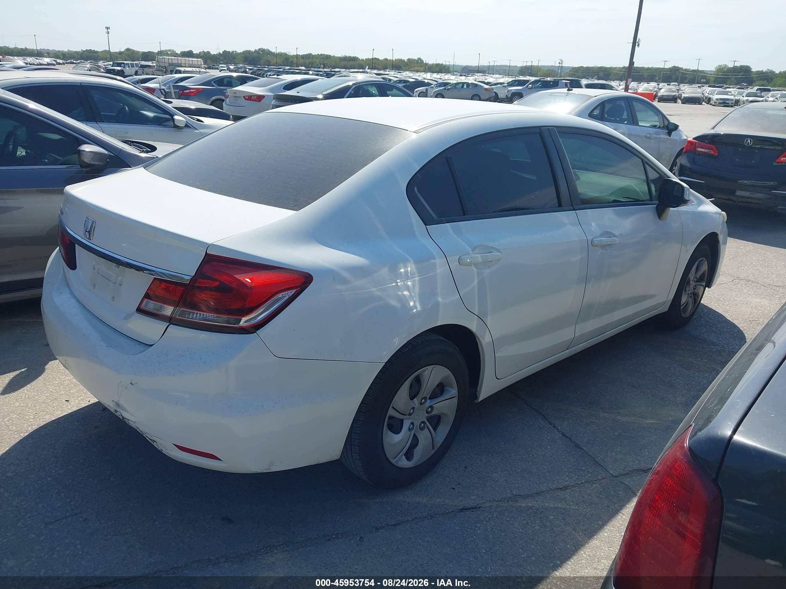 2013 Honda Civic Lx Белый vin: 19XFB2F5XDE092623