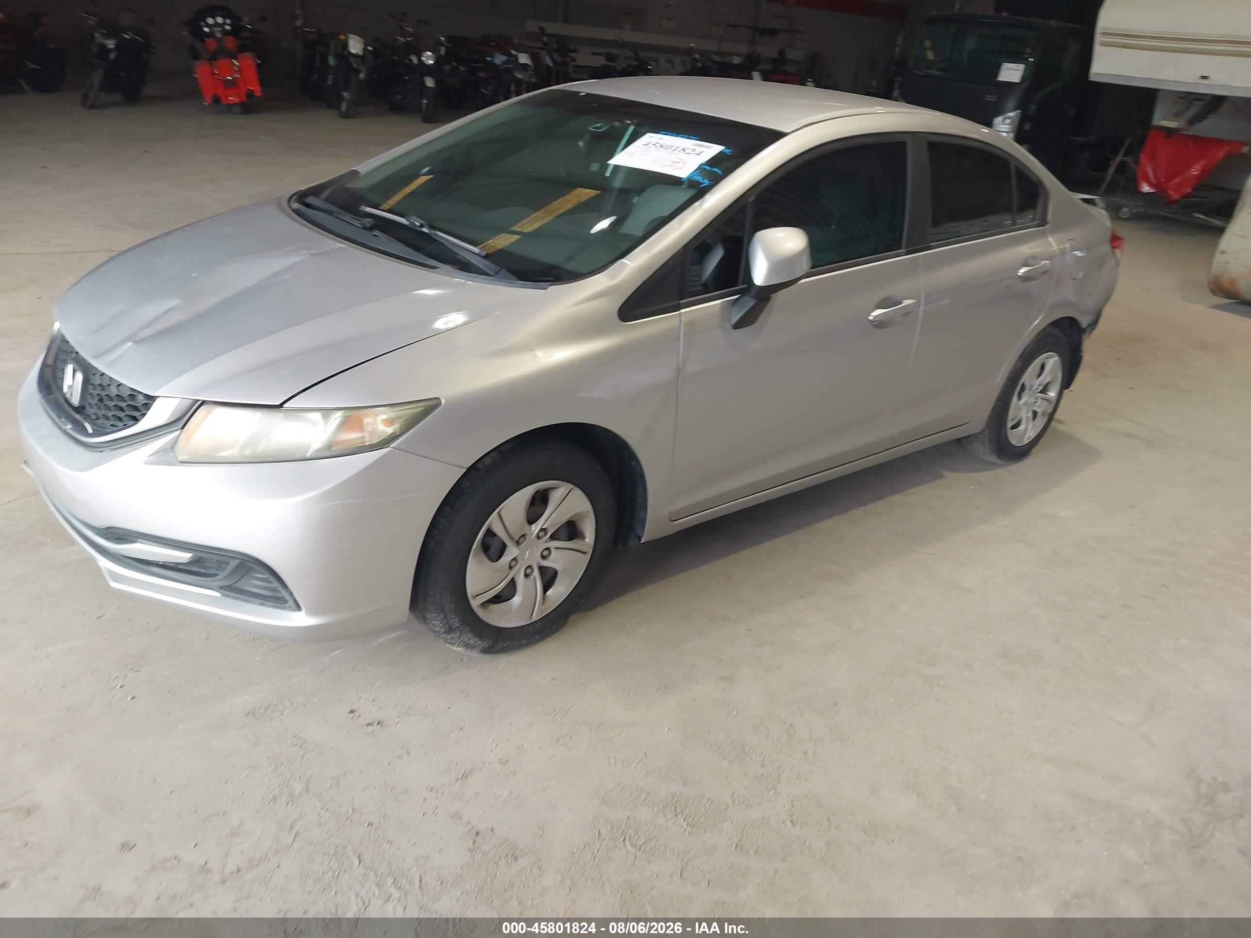 2013 Honda Civic Lx Silver vin: 19XFB2F5XDE093254