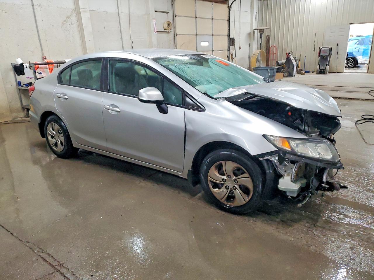 2013 Honda Civic Lx Silver vin: 19XFB2F5XDE098504