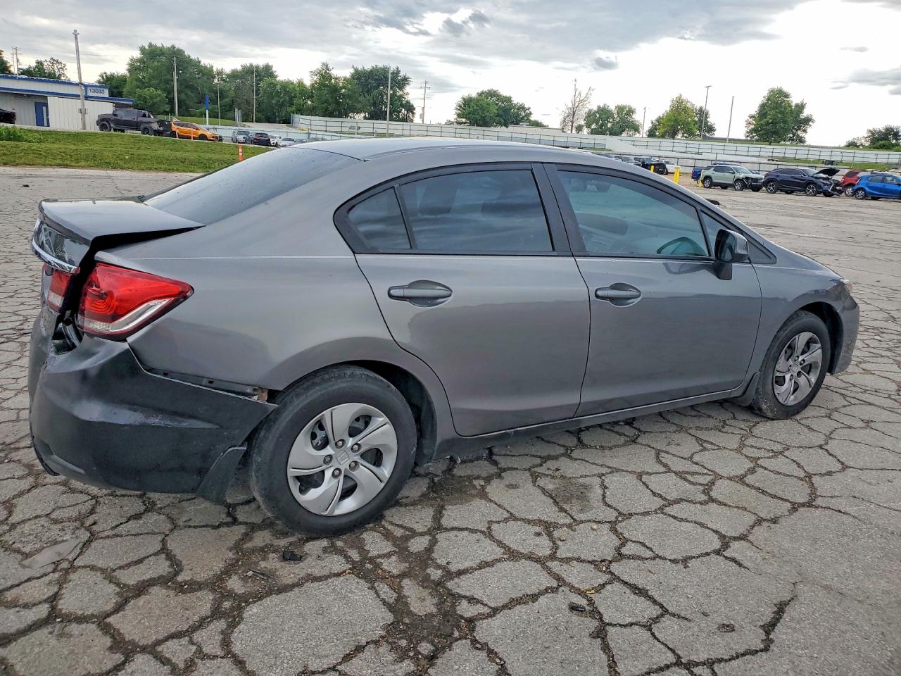 2013 Honda Civic Lx Gray vin: 19XFB2F5XDE099426