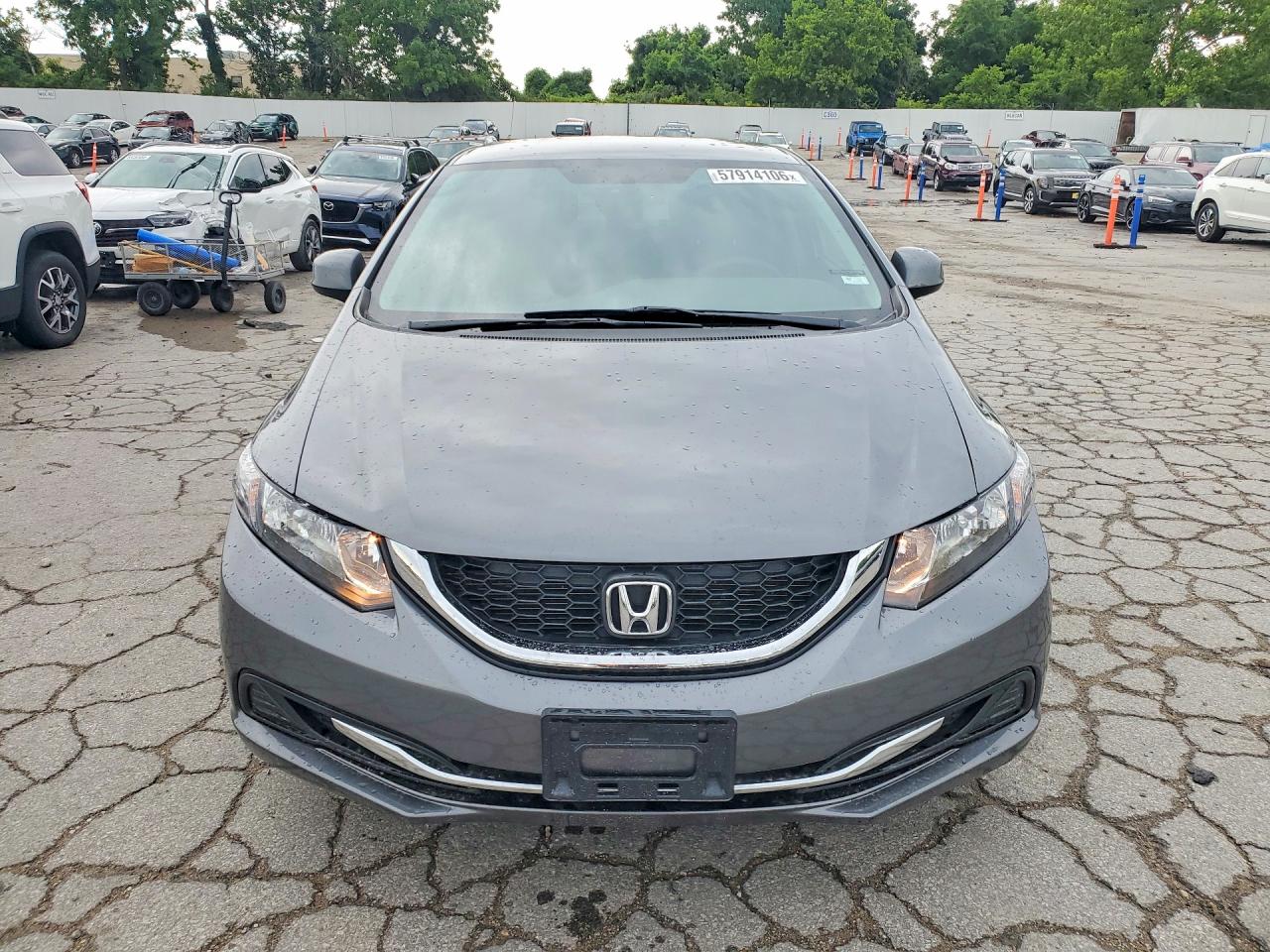 2013 Honda Civic Lx Gray vin: 19XFB2F5XDE099426