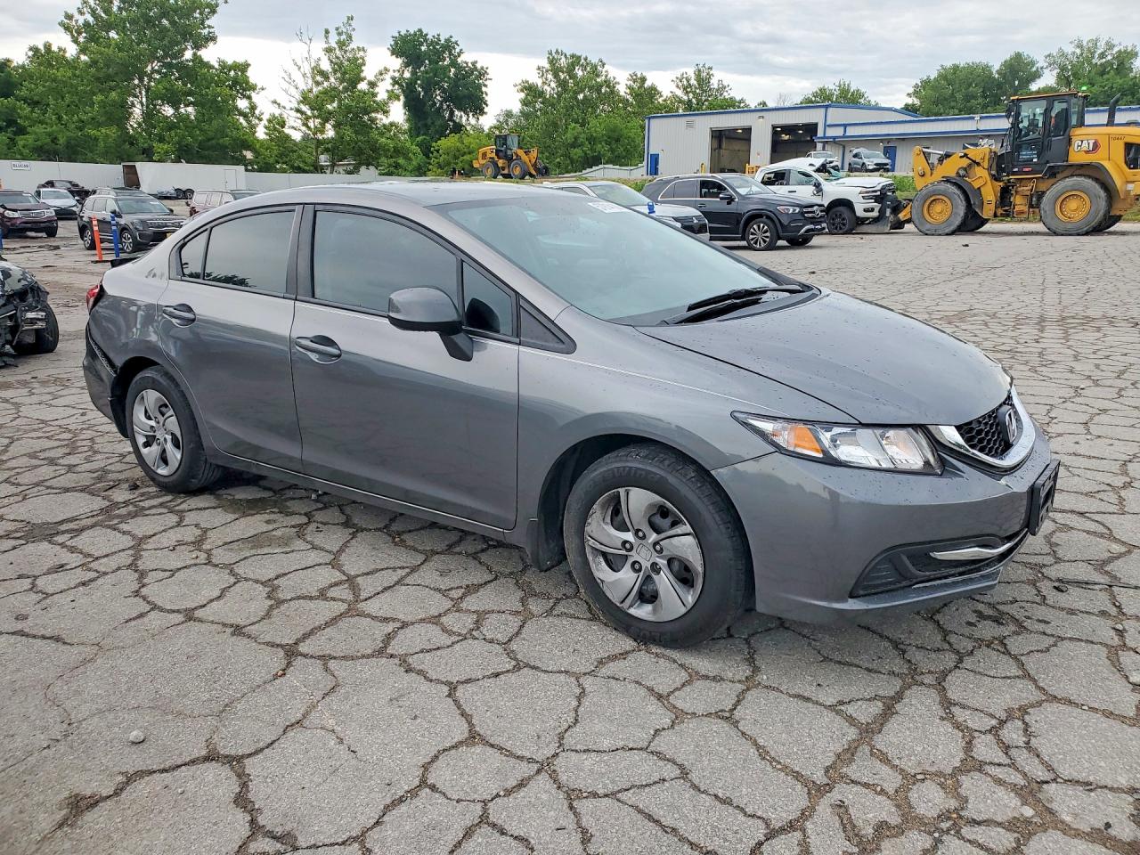 2013 Honda Civic Lx Gray vin: 19XFB2F5XDE099426