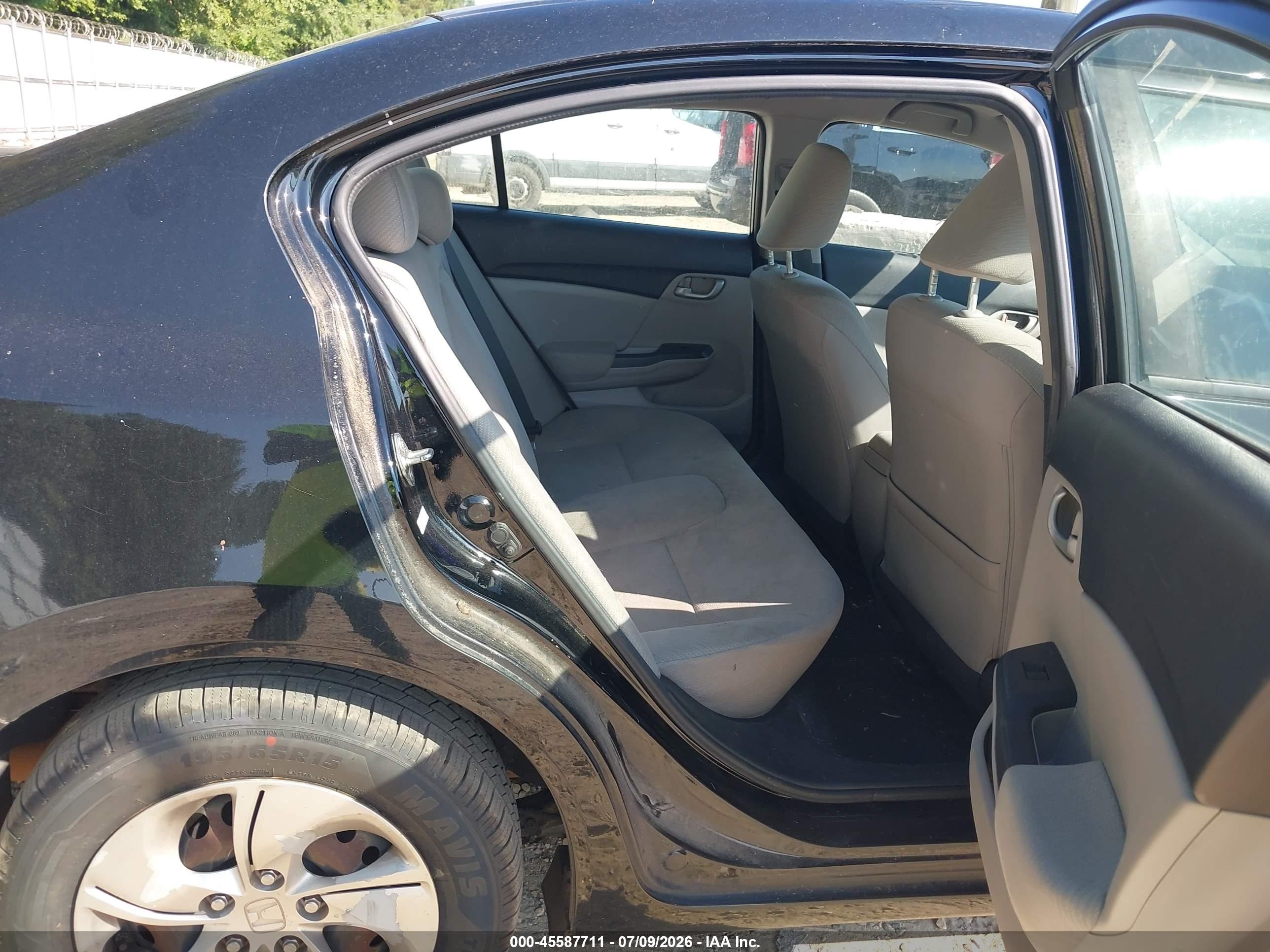 2013 Honda Civic Lx Black vin: 19XFB2F5XDE200271