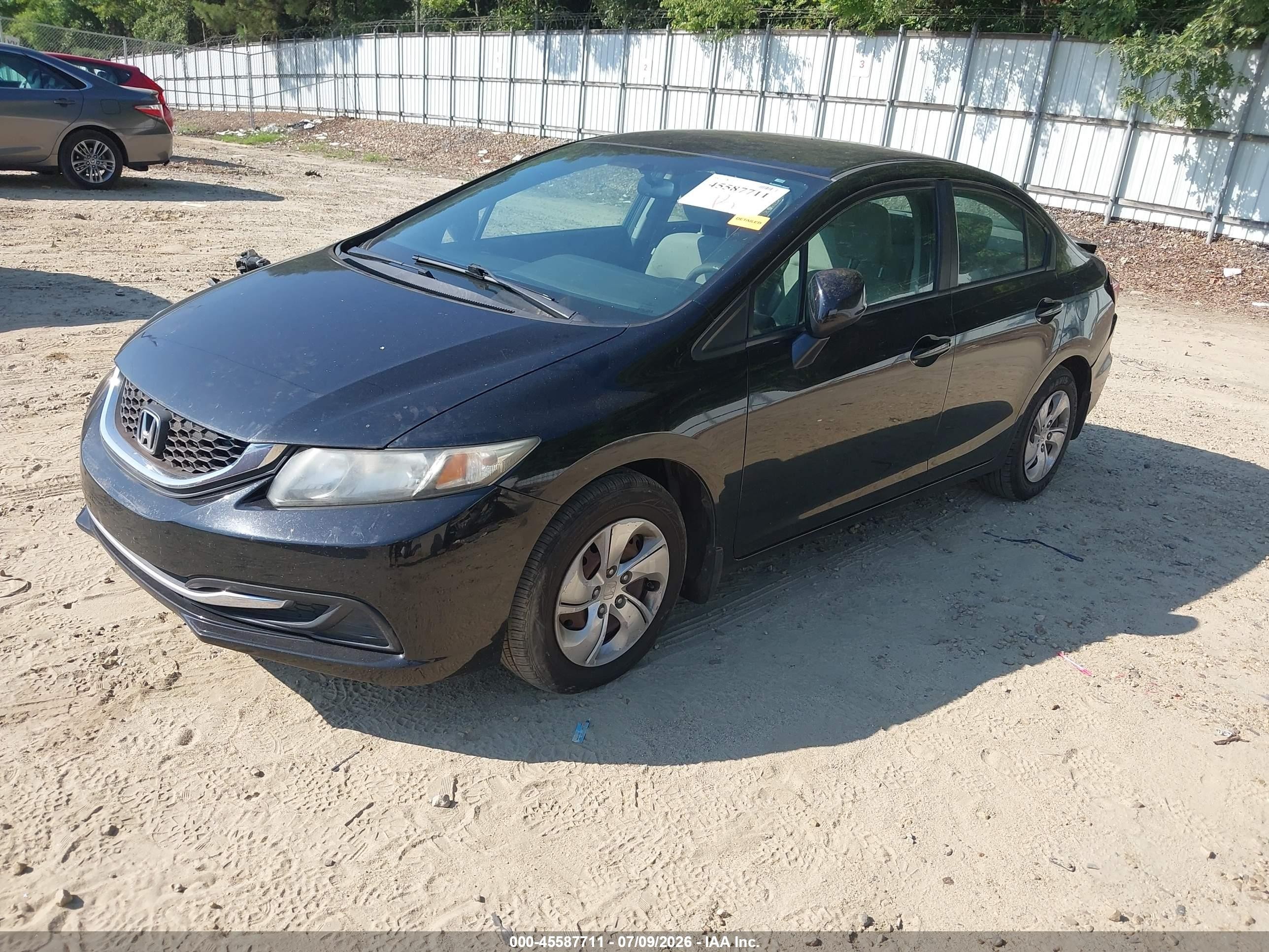2013 Honda Civic Lx Black vin: 19XFB2F5XDE200271