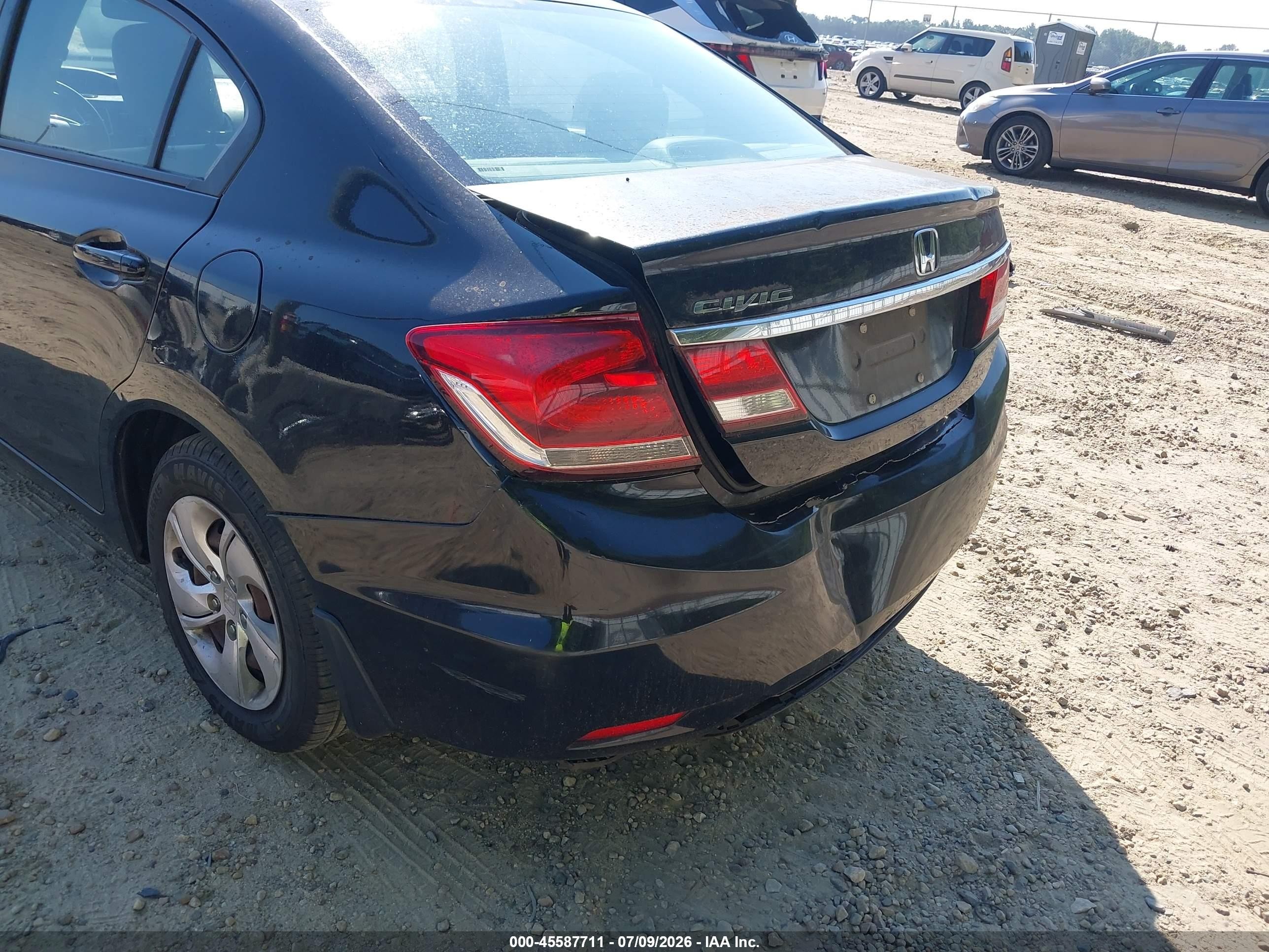 2013 Honda Civic Lx Black vin: 19XFB2F5XDE200271