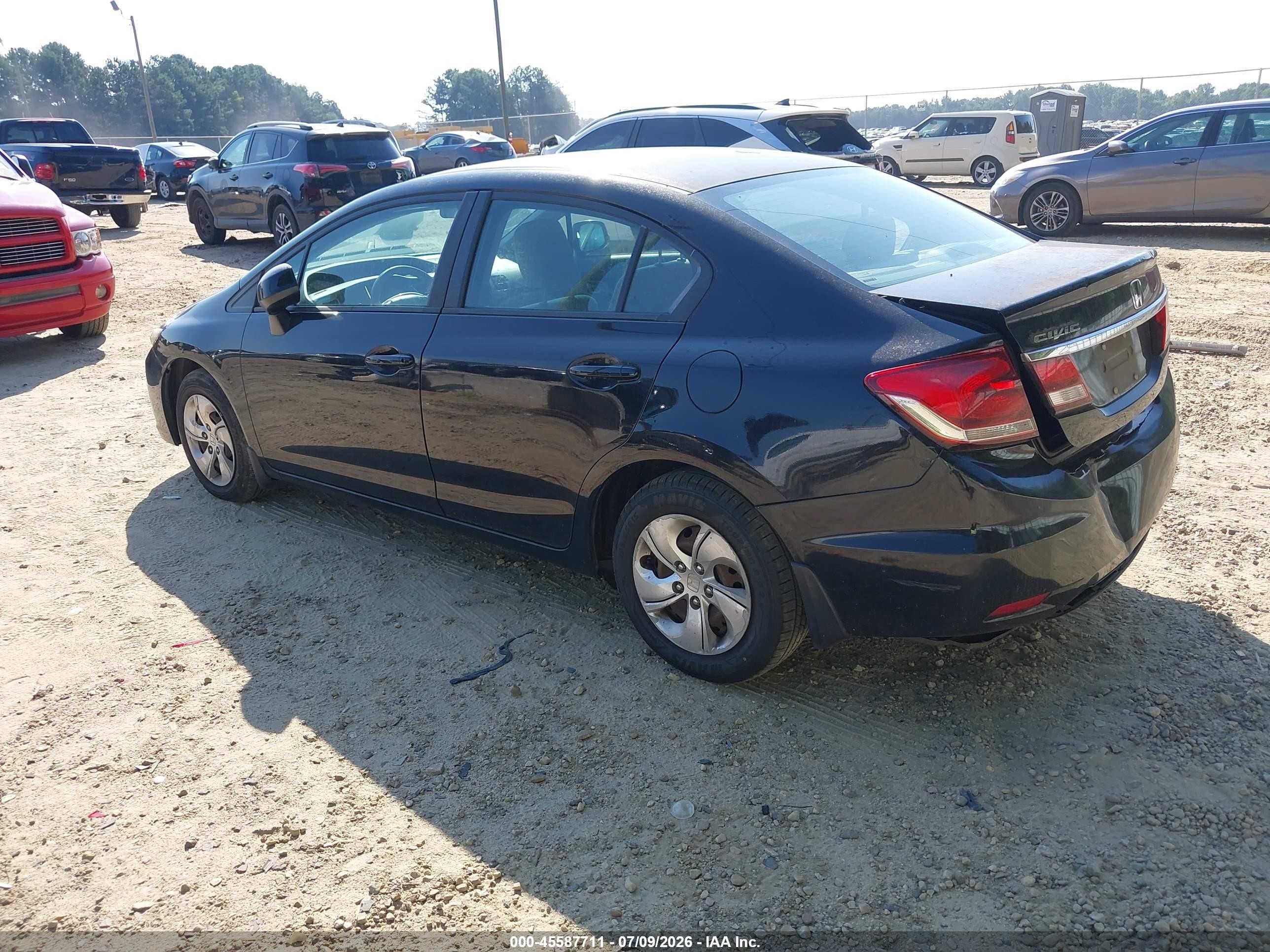 2013 Honda Civic Lx Black vin: 19XFB2F5XDE200271