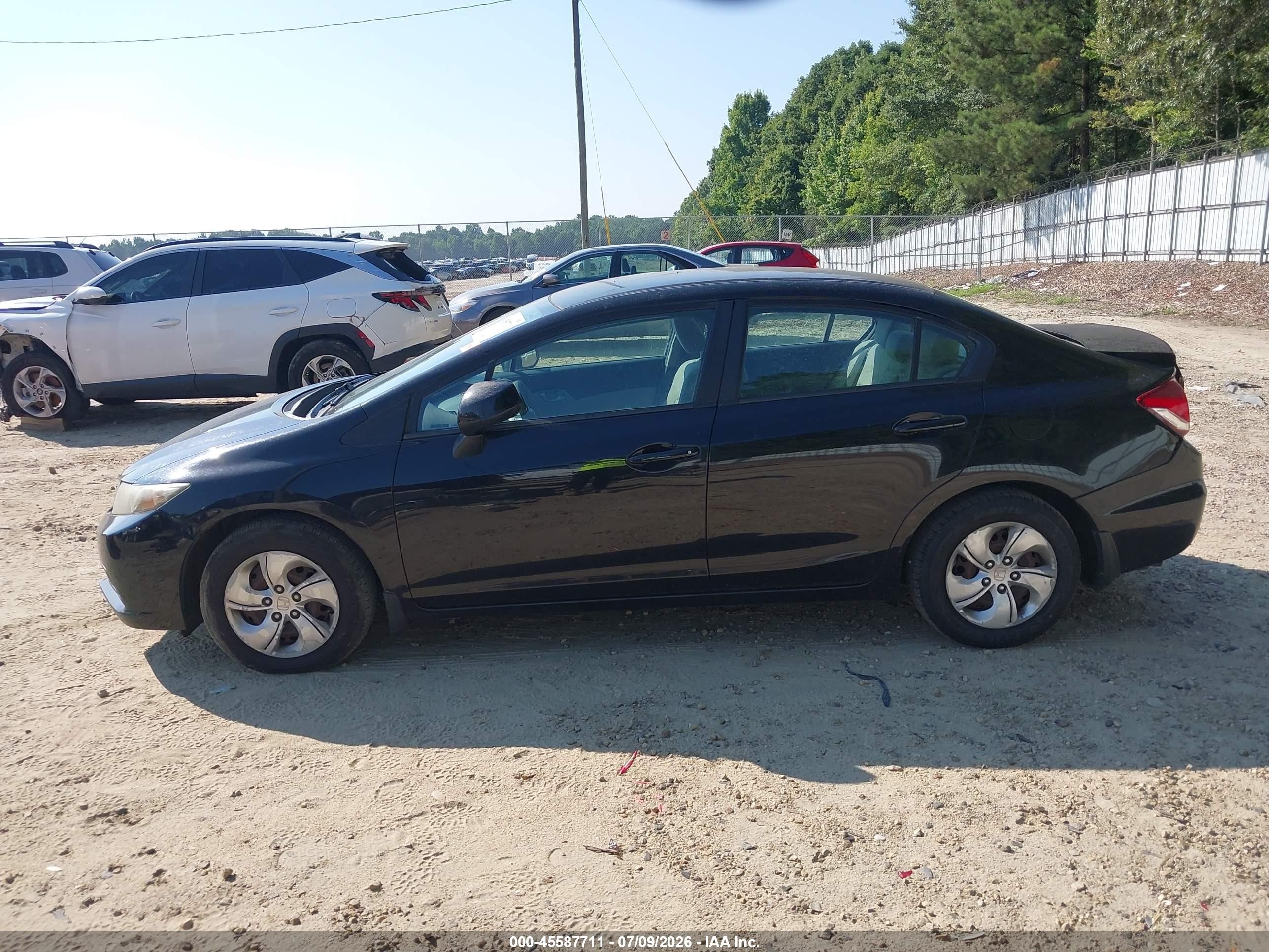 2013 Honda Civic Lx Black vin: 19XFB2F5XDE200271