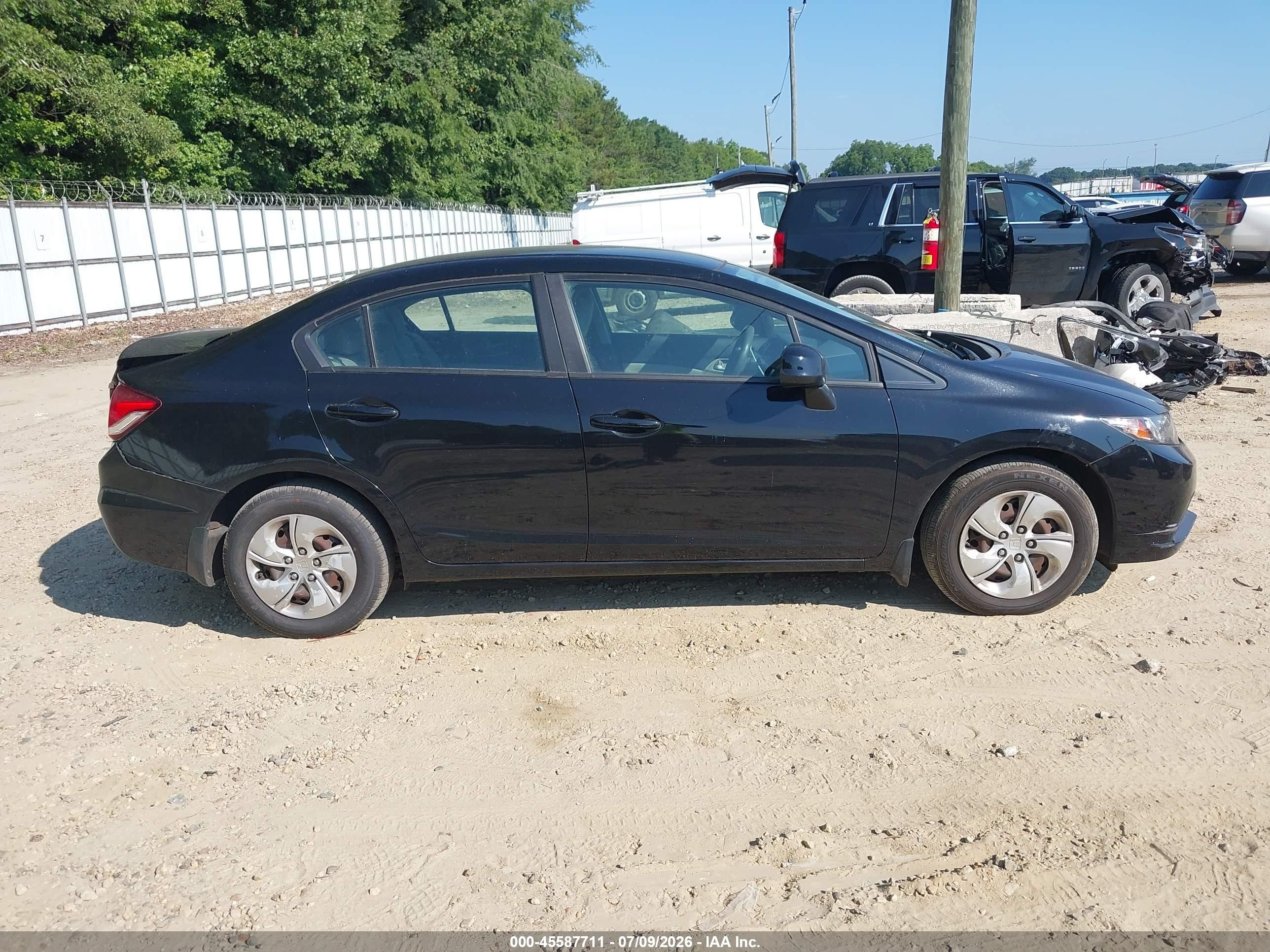 2013 Honda Civic Lx Black vin: 19XFB2F5XDE200271