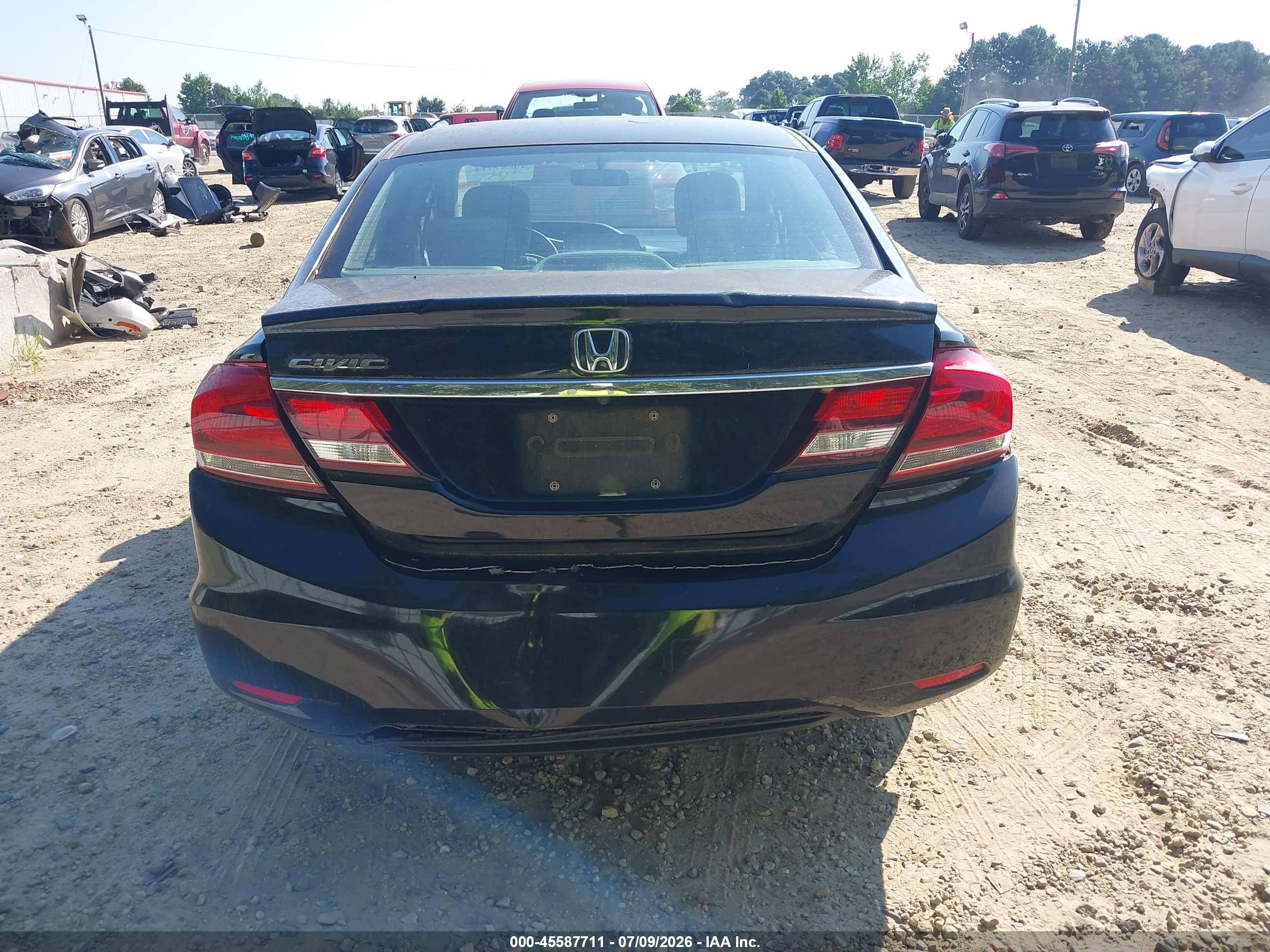 2013 Honda Civic Lx Black vin: 19XFB2F5XDE200271