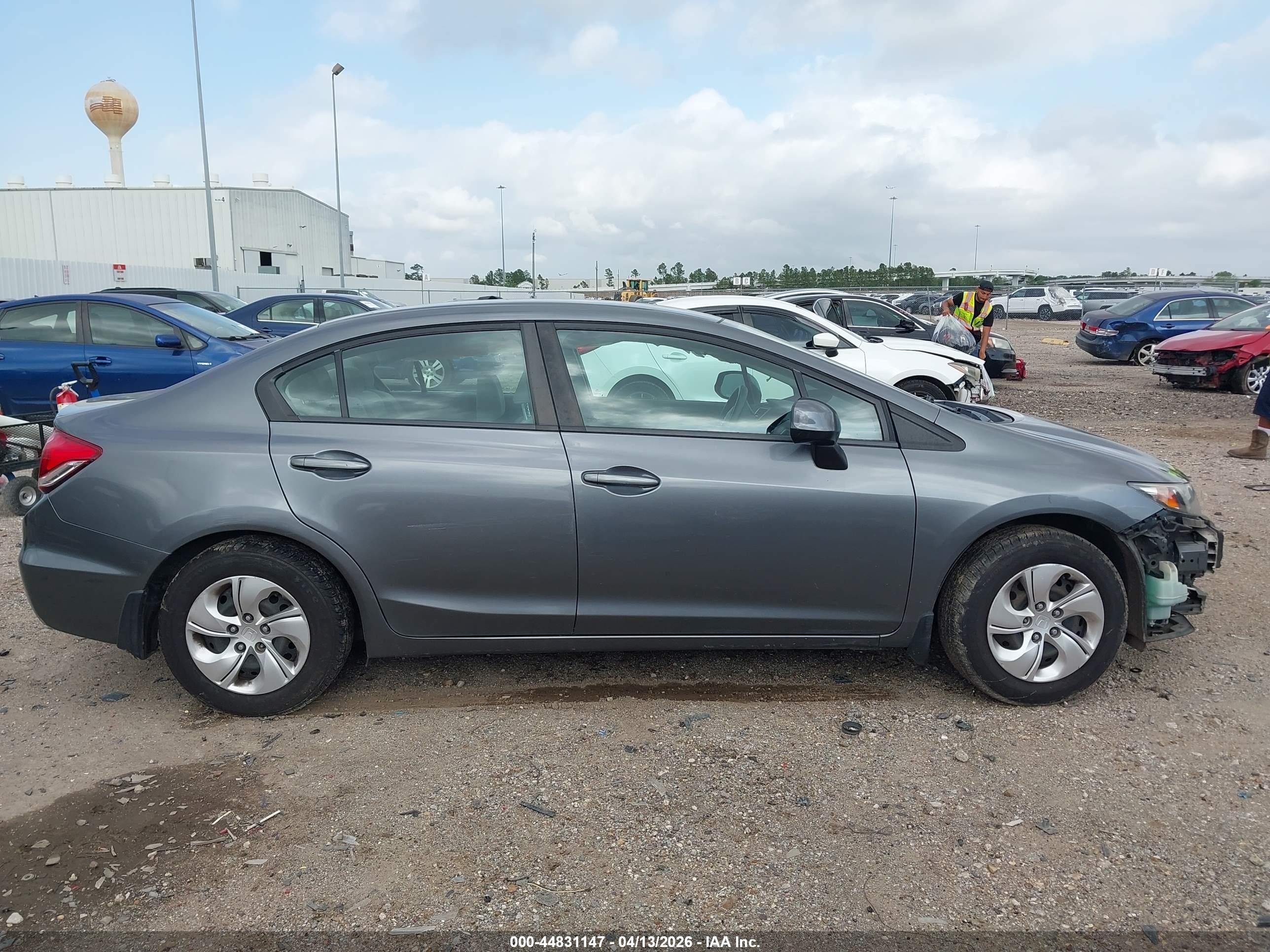 2013 Honda Civic Lx Gray vin: 19XFB2F5XDE208936