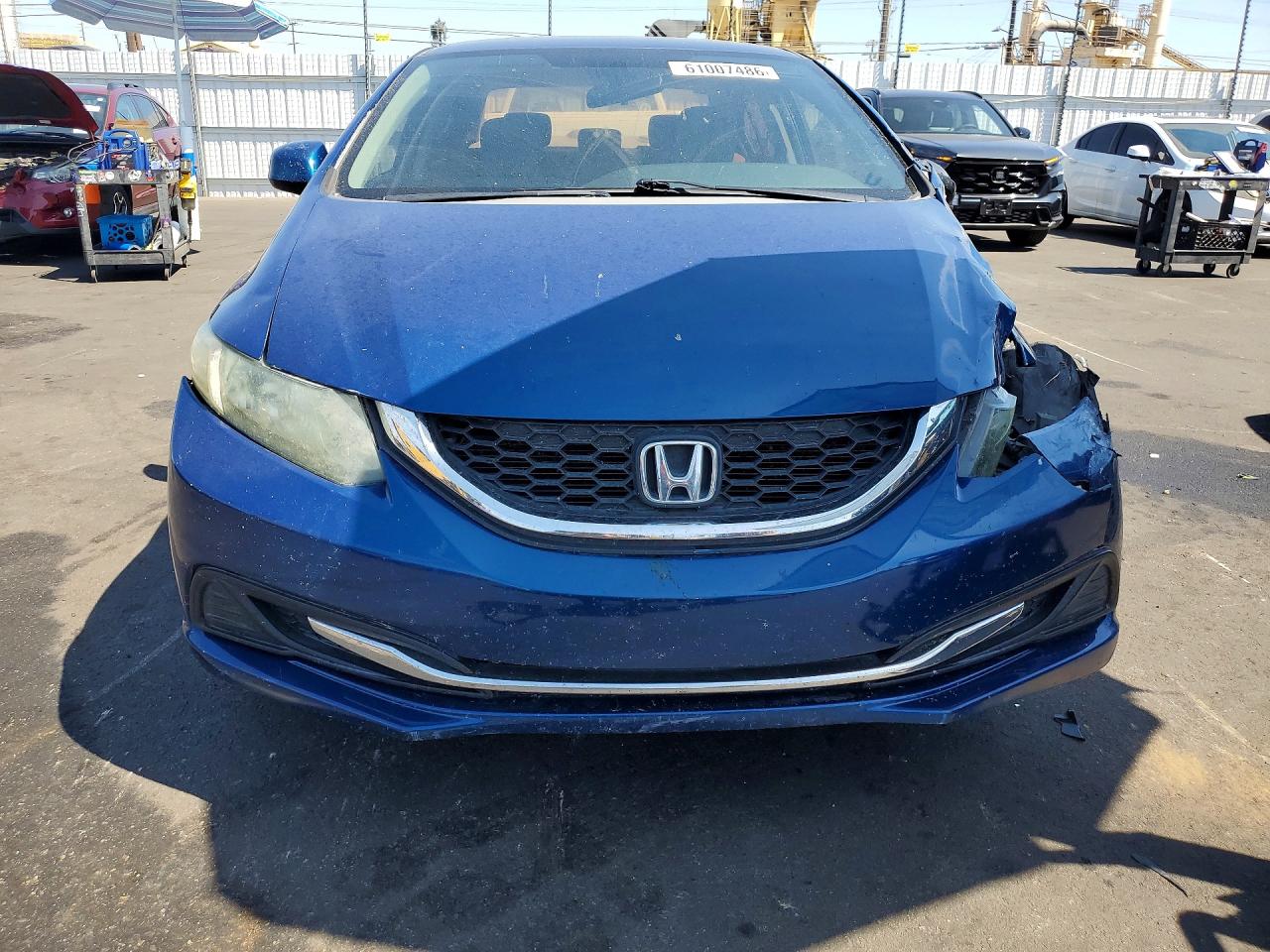 2013 Honda Civic Lx Blue vin: 19XFB2F5XDE209908