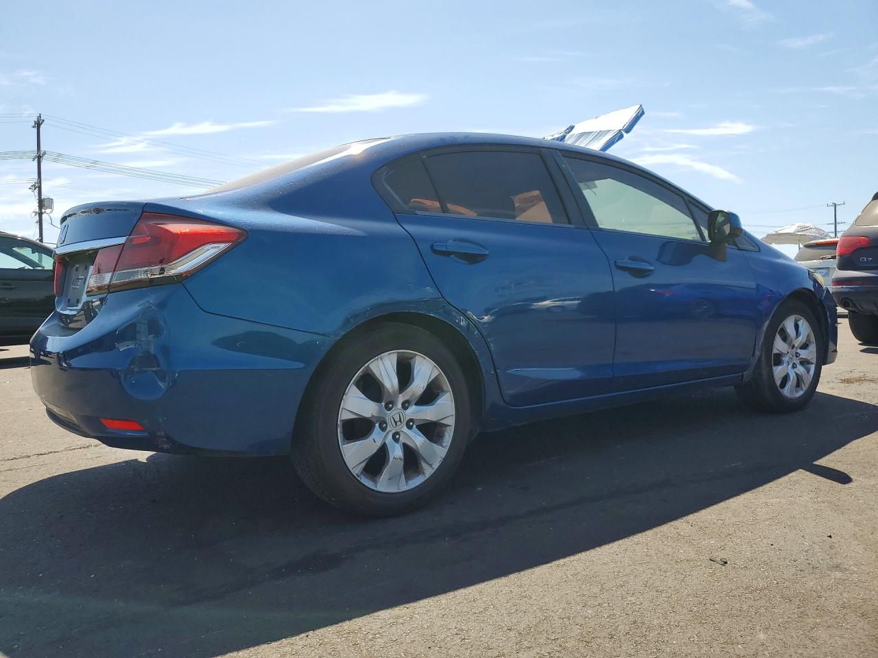 2013 Honda Civic Lx Blue vin: 19XFB2F5XDE209908