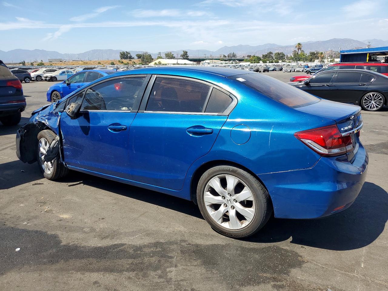 2013 Honda Civic Lx Blue vin: 19XFB2F5XDE209908
