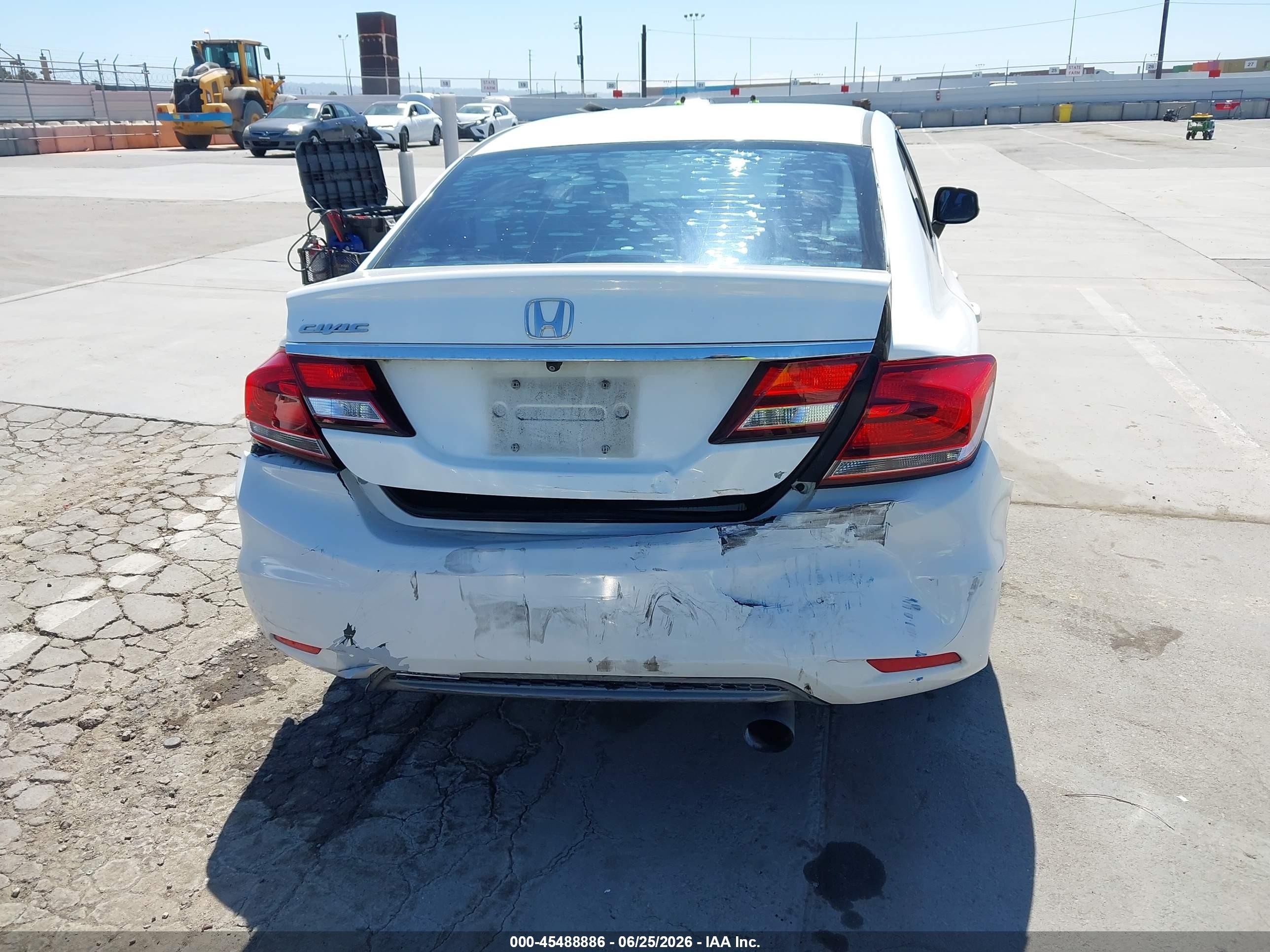 2013 Honda Civic Lx White vin: 19XFB2F5XDE216339