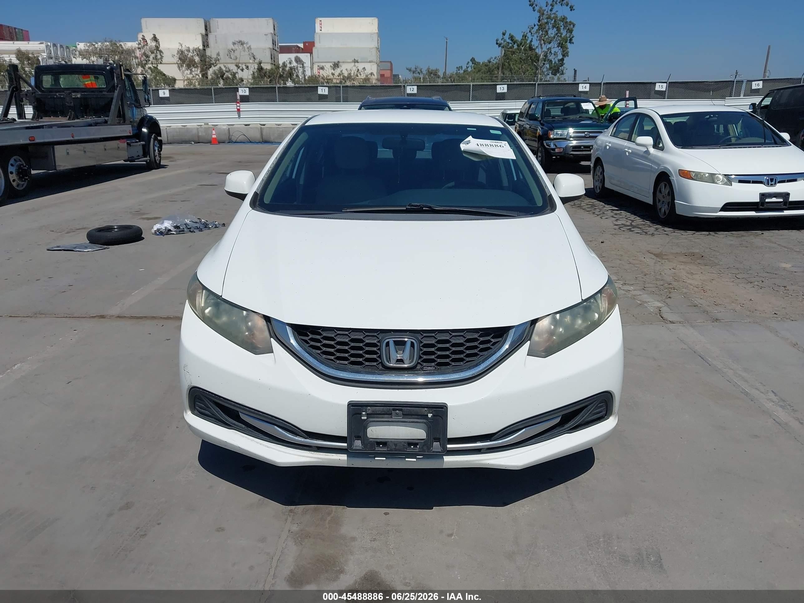 2013 Honda Civic Lx White vin: 19XFB2F5XDE216339