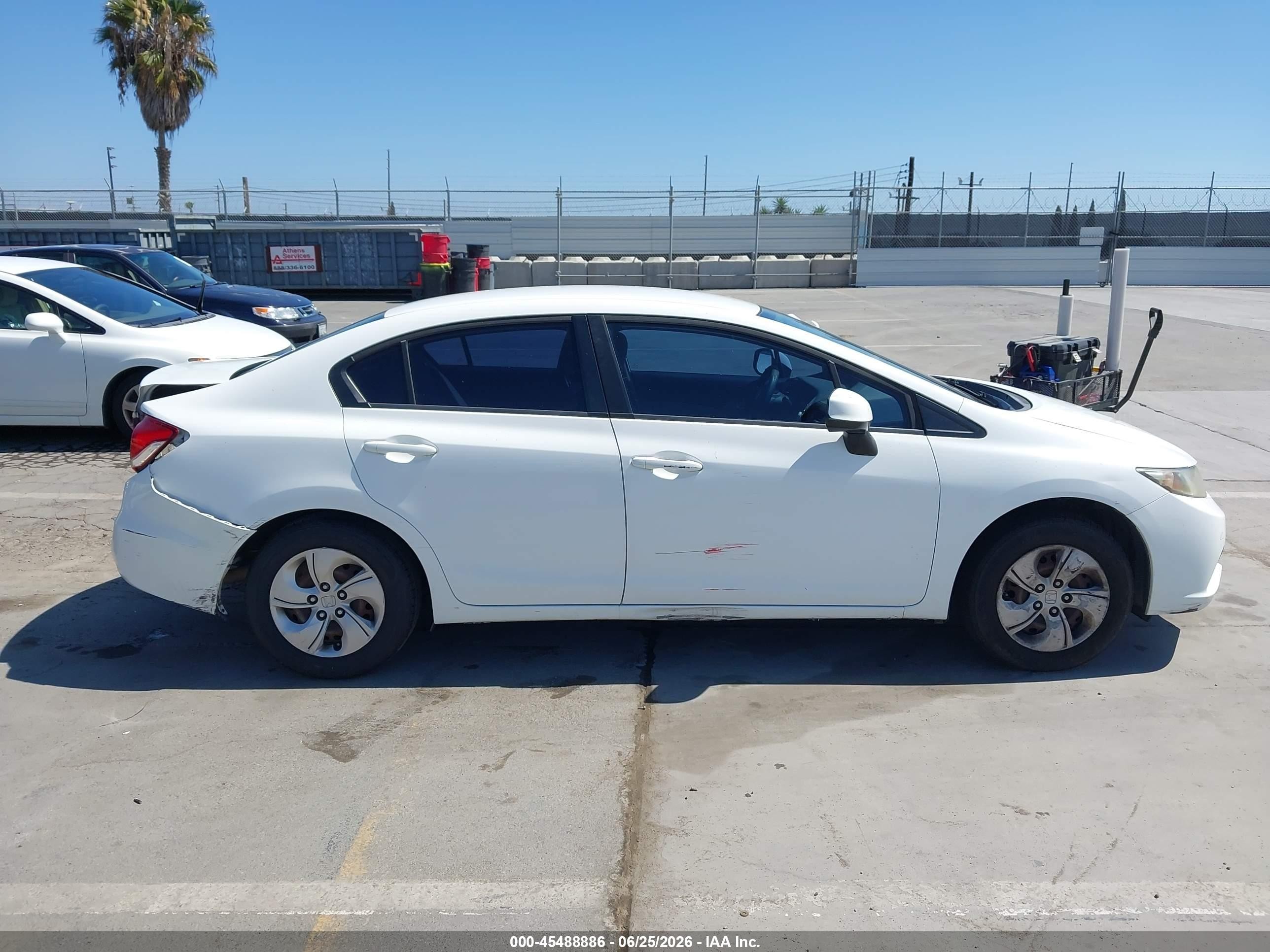 2013 Honda Civic Lx White vin: 19XFB2F5XDE216339