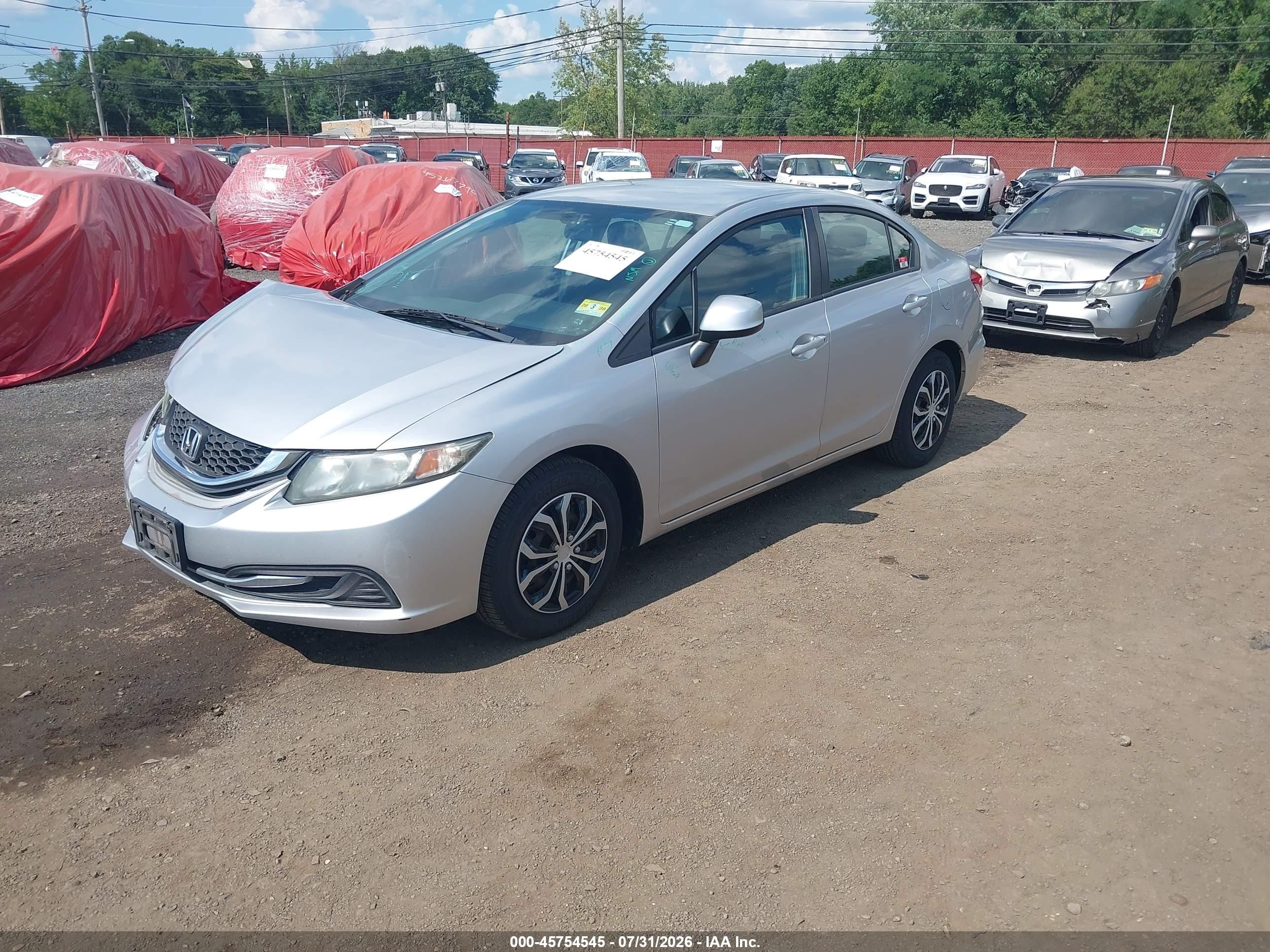 2013 Honda Civic Lx Серебряный vin: 19XFB2F5XDE219144