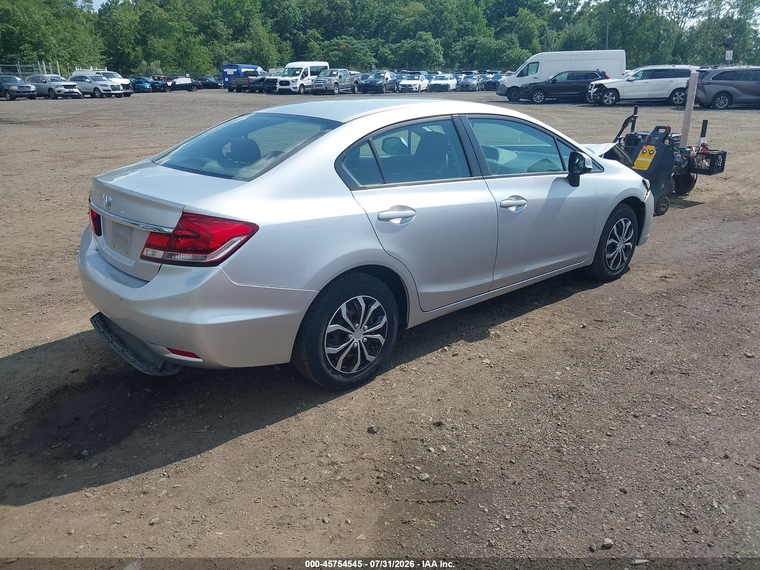 2013 Honda Civic Lx Серебряный vin: 19XFB2F5XDE219144