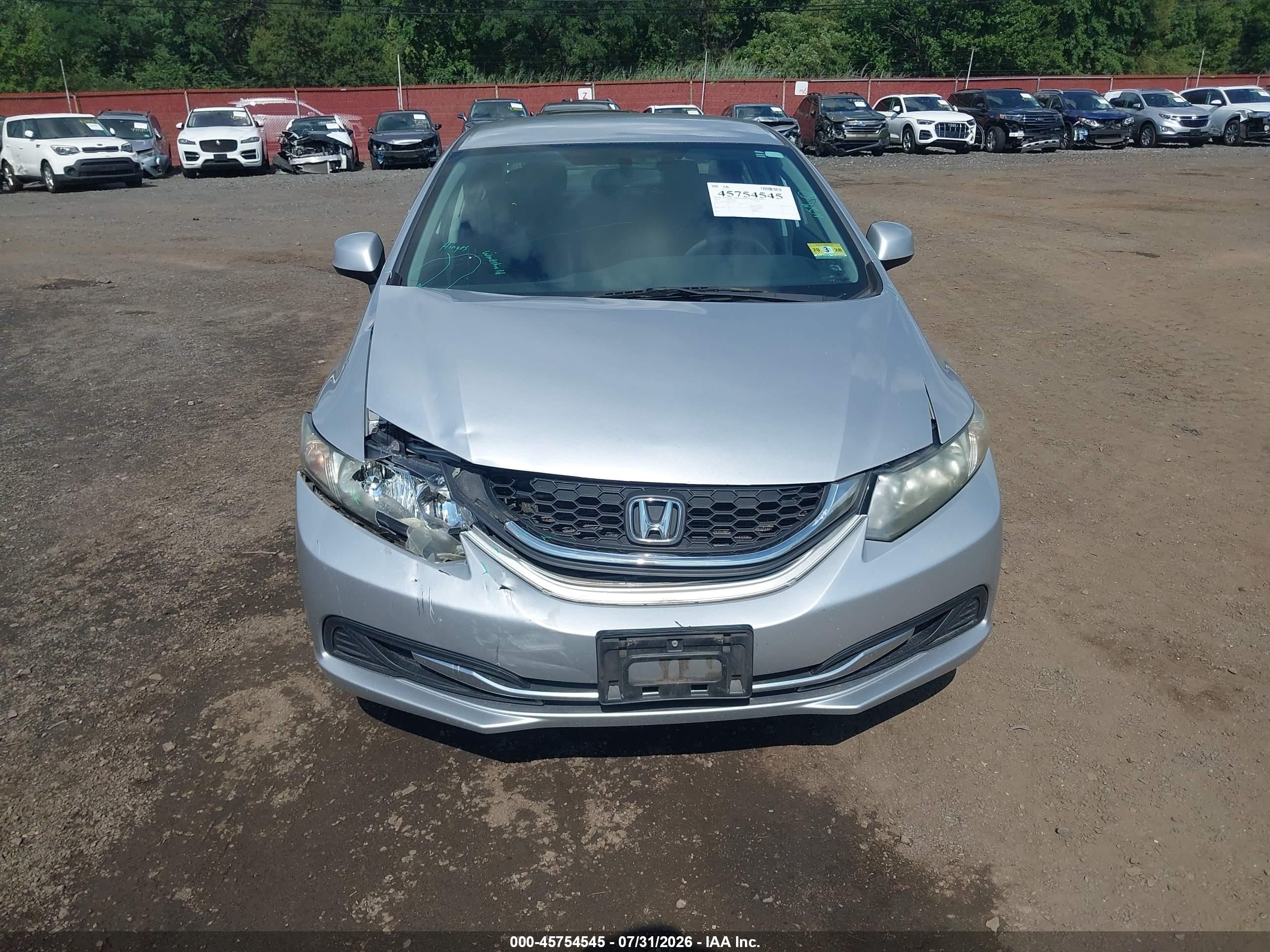 2013 Honda Civic Lx Серебряный vin: 19XFB2F5XDE219144