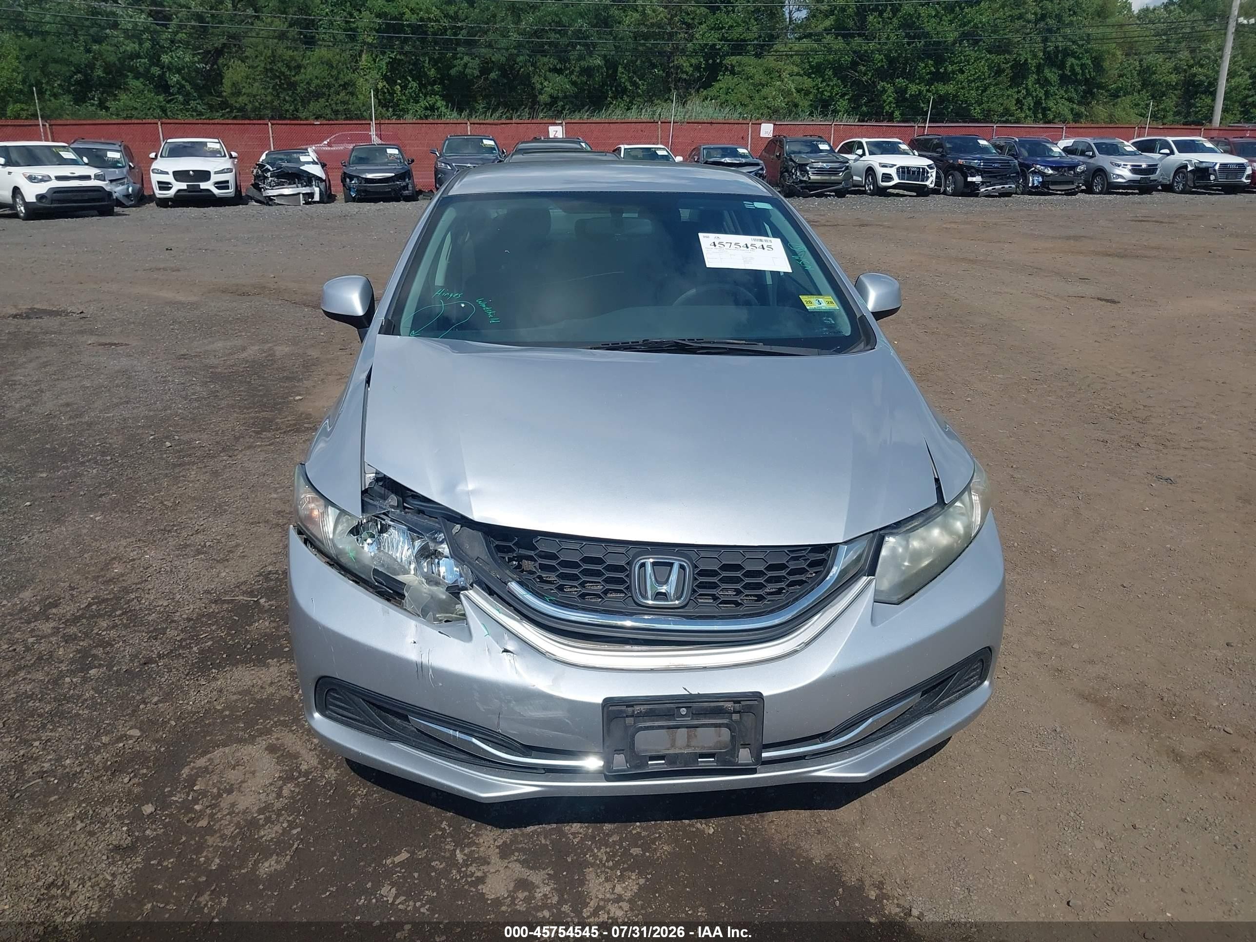 2013 Honda Civic Lx Серебряный vin: 19XFB2F5XDE219144