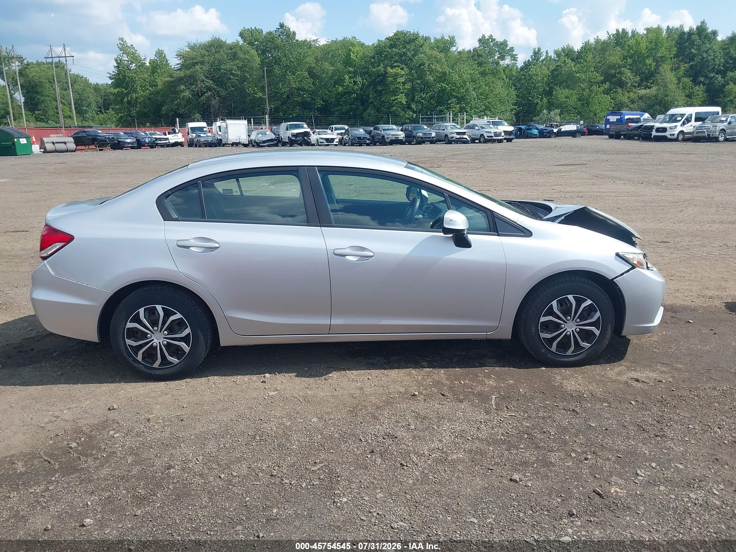 2013 Honda Civic Lx Серебряный vin: 19XFB2F5XDE219144