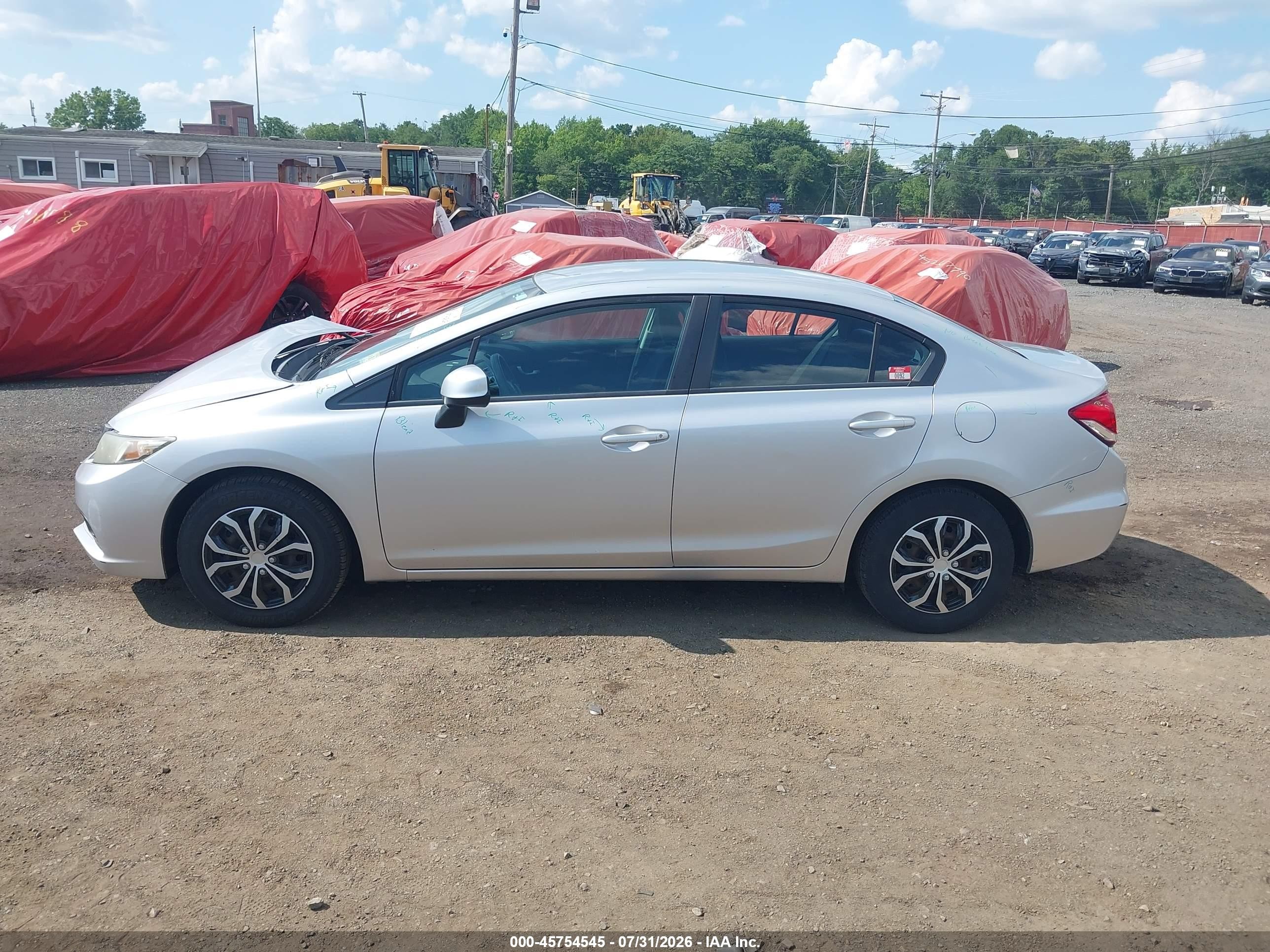 2013 Honda Civic Lx Серебряный vin: 19XFB2F5XDE219144