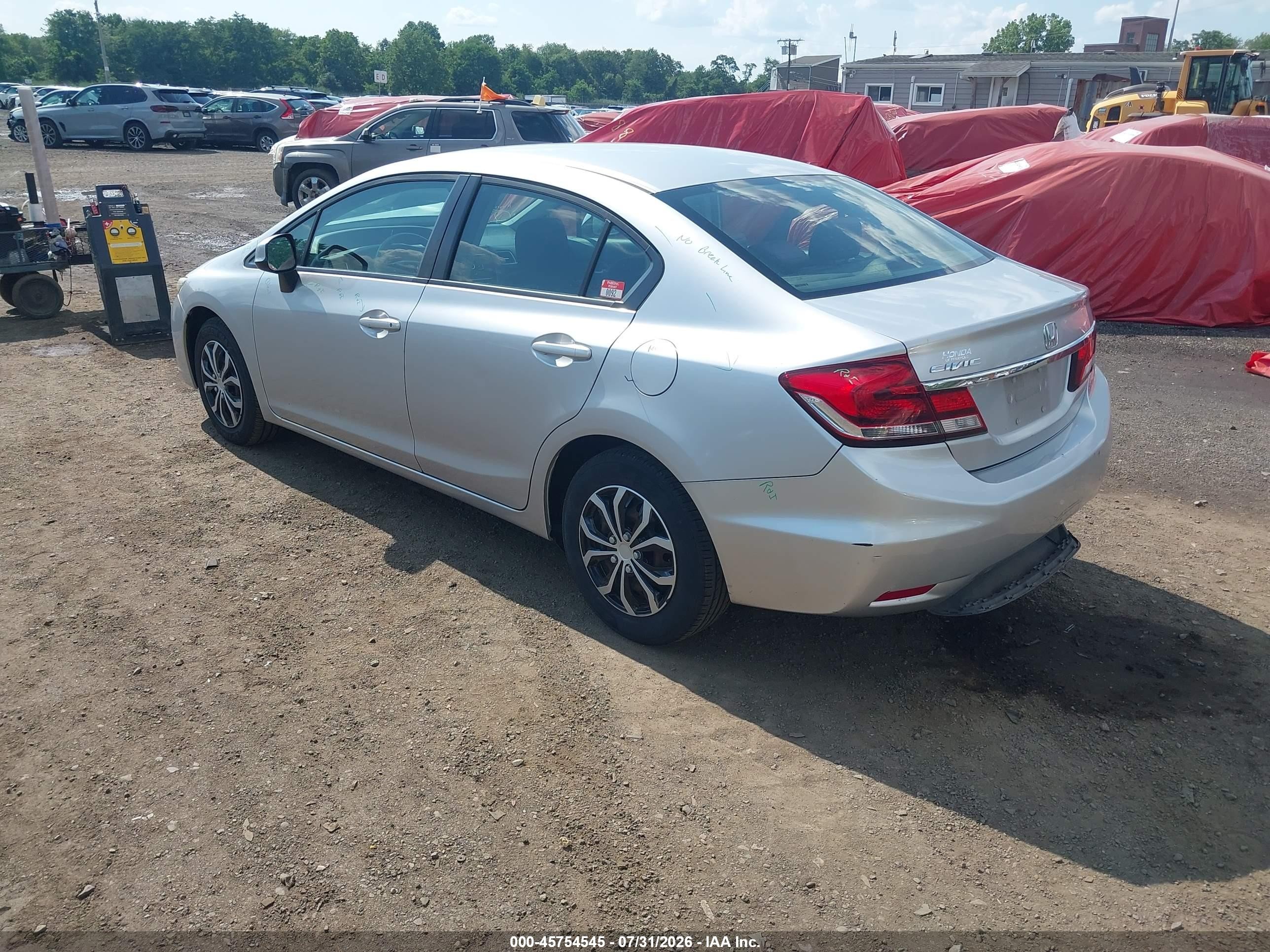 2013 Honda Civic Lx Серебряный vin: 19XFB2F5XDE219144