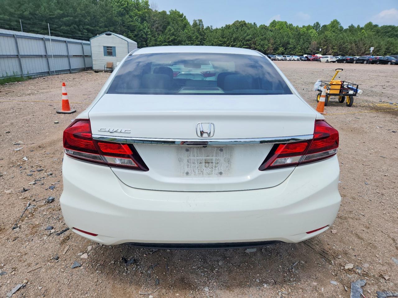 2013 Honda Civic Lx White vin: 19XFB2F5XDE230077