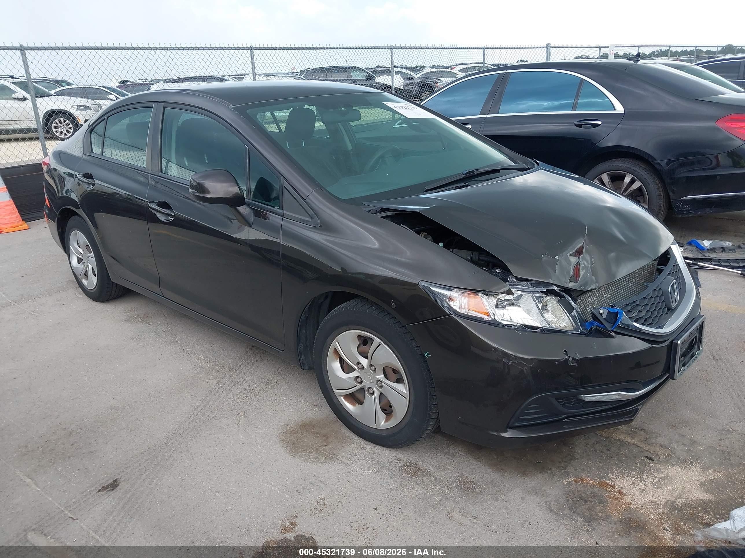 2013 Honda Civic Lx Black vin: 19XFB2F5XDE232041