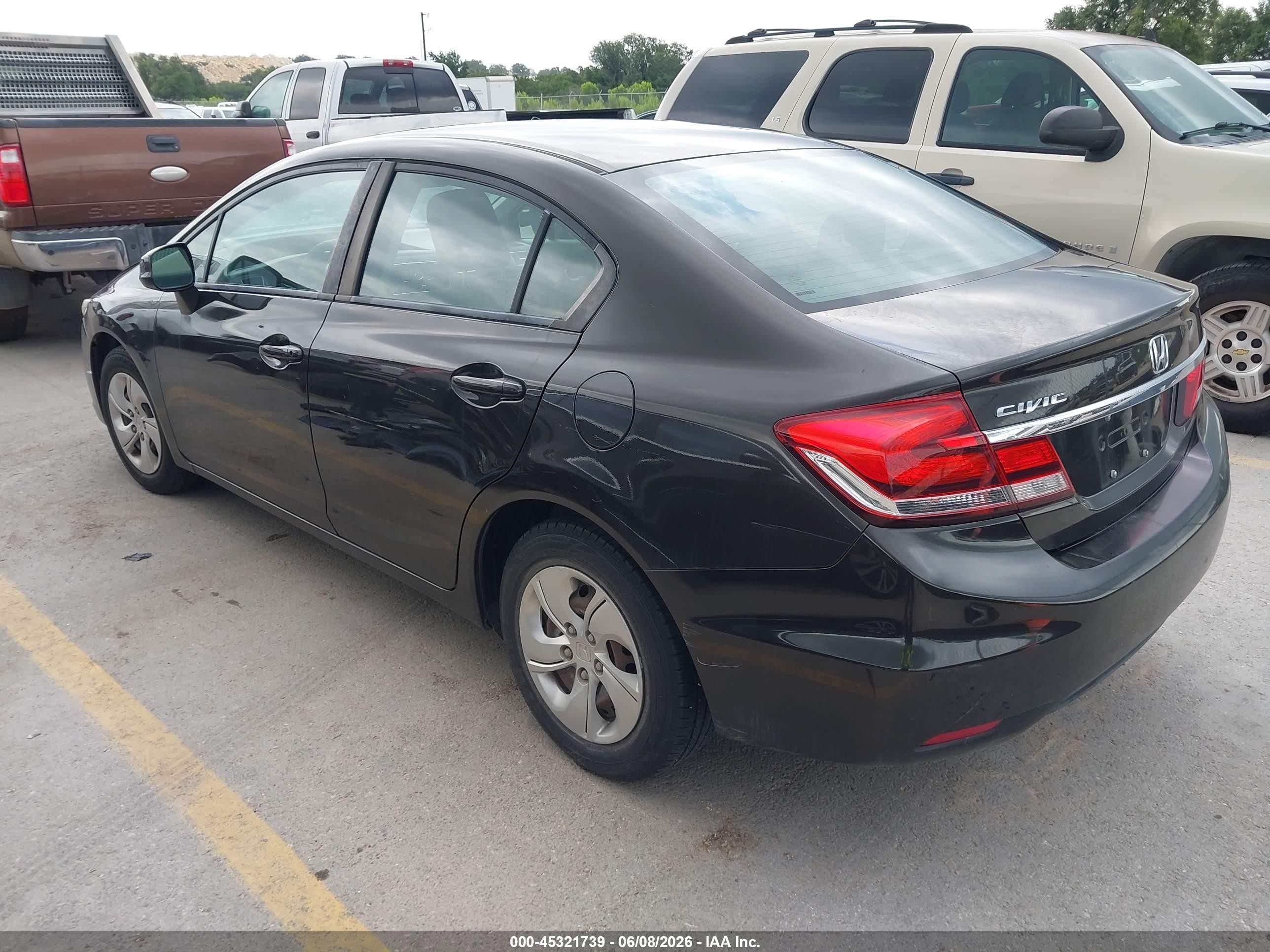 2013 Honda Civic Lx Black vin: 19XFB2F5XDE232041