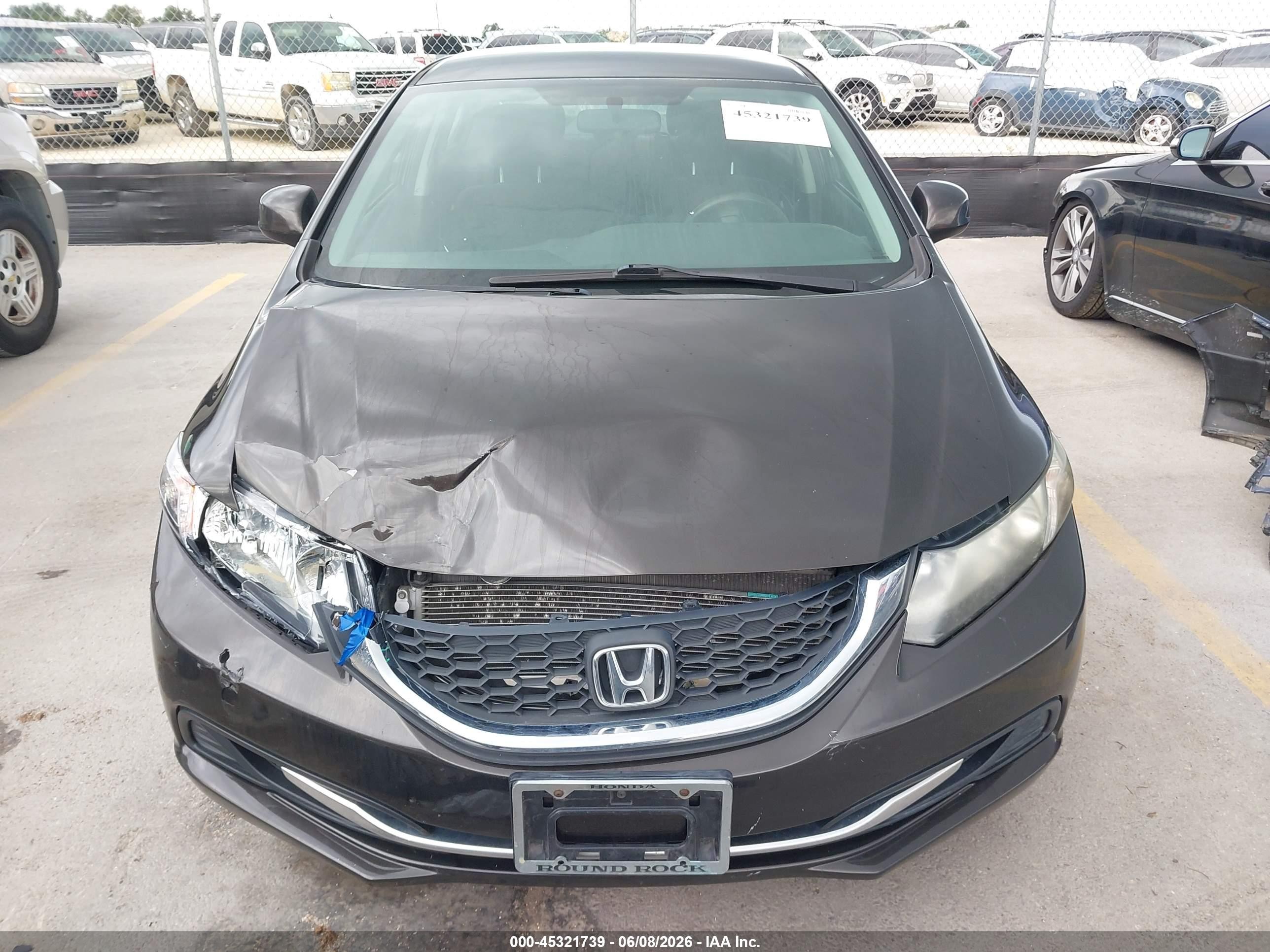 2013 Honda Civic Lx Black vin: 19XFB2F5XDE232041