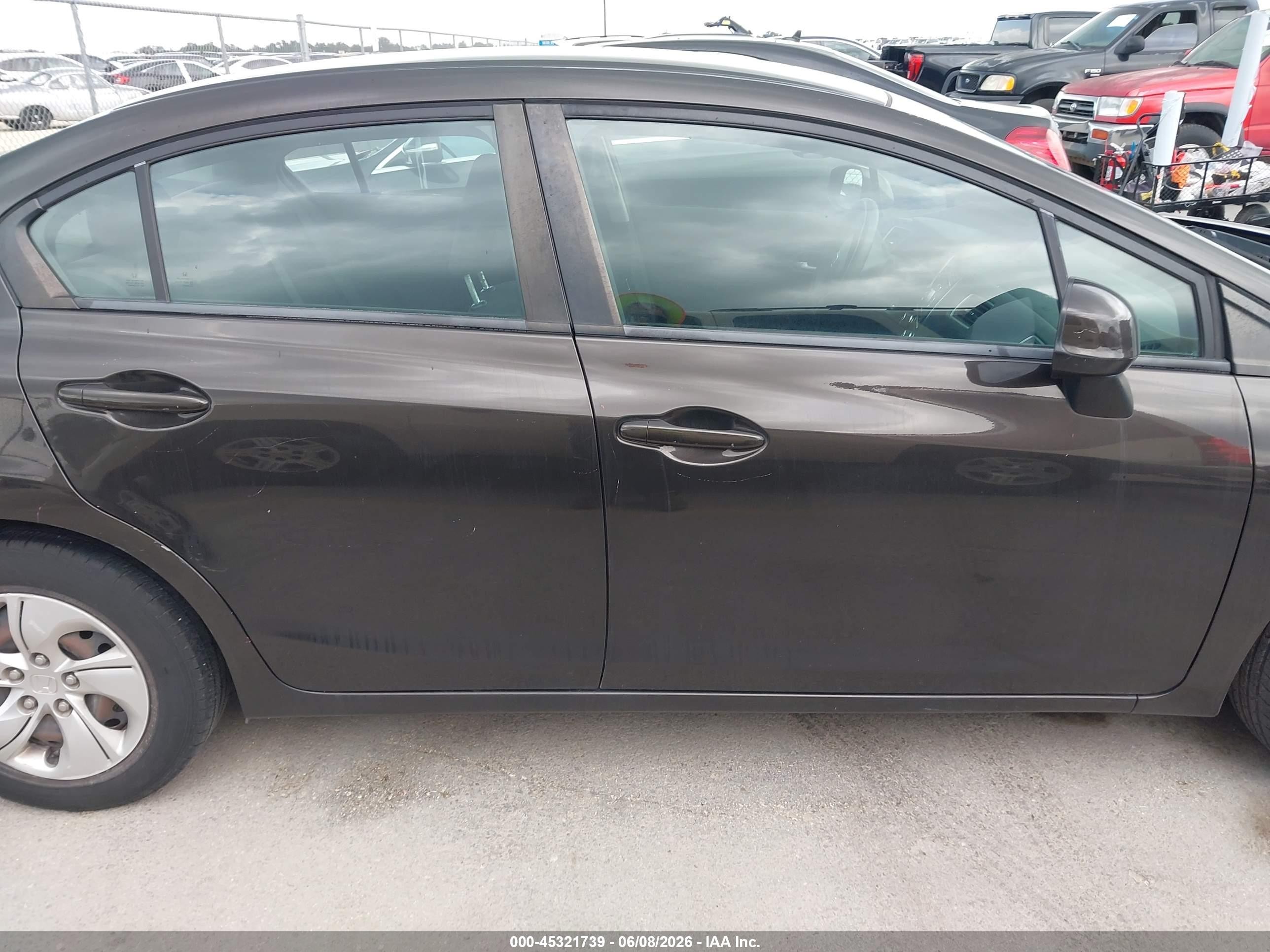 2013 Honda Civic Lx Black vin: 19XFB2F5XDE232041