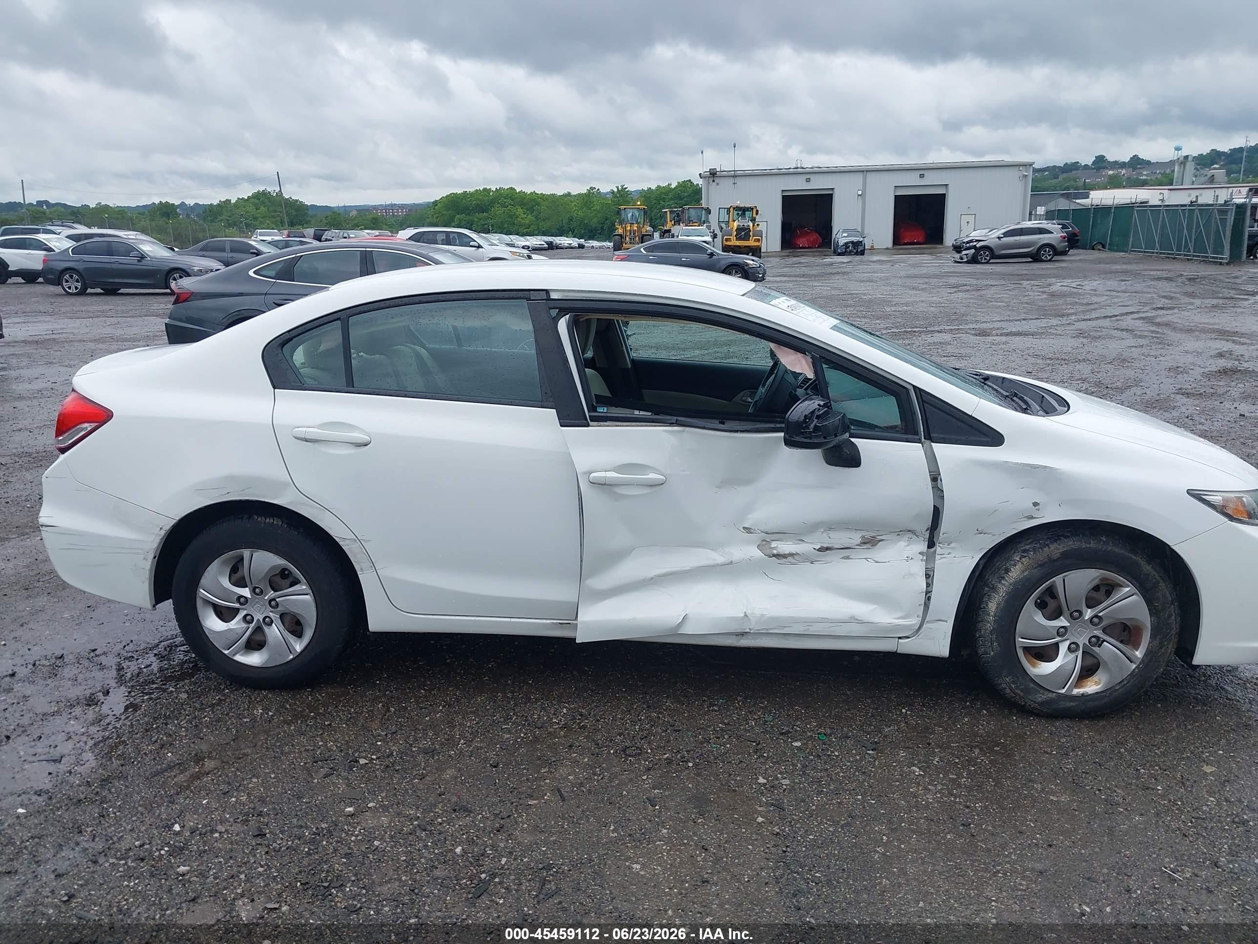 2013 Honda Civic Lx White vin: 19XFB2F5XDE237174