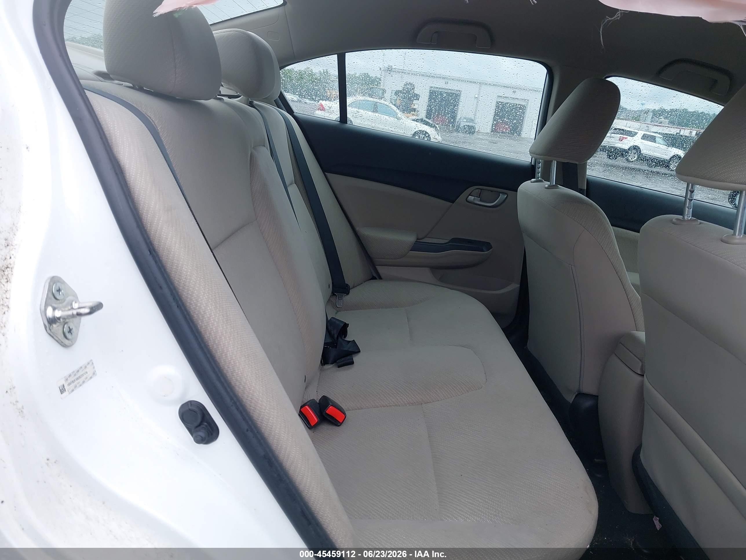 2013 Honda Civic Lx White vin: 19XFB2F5XDE237174