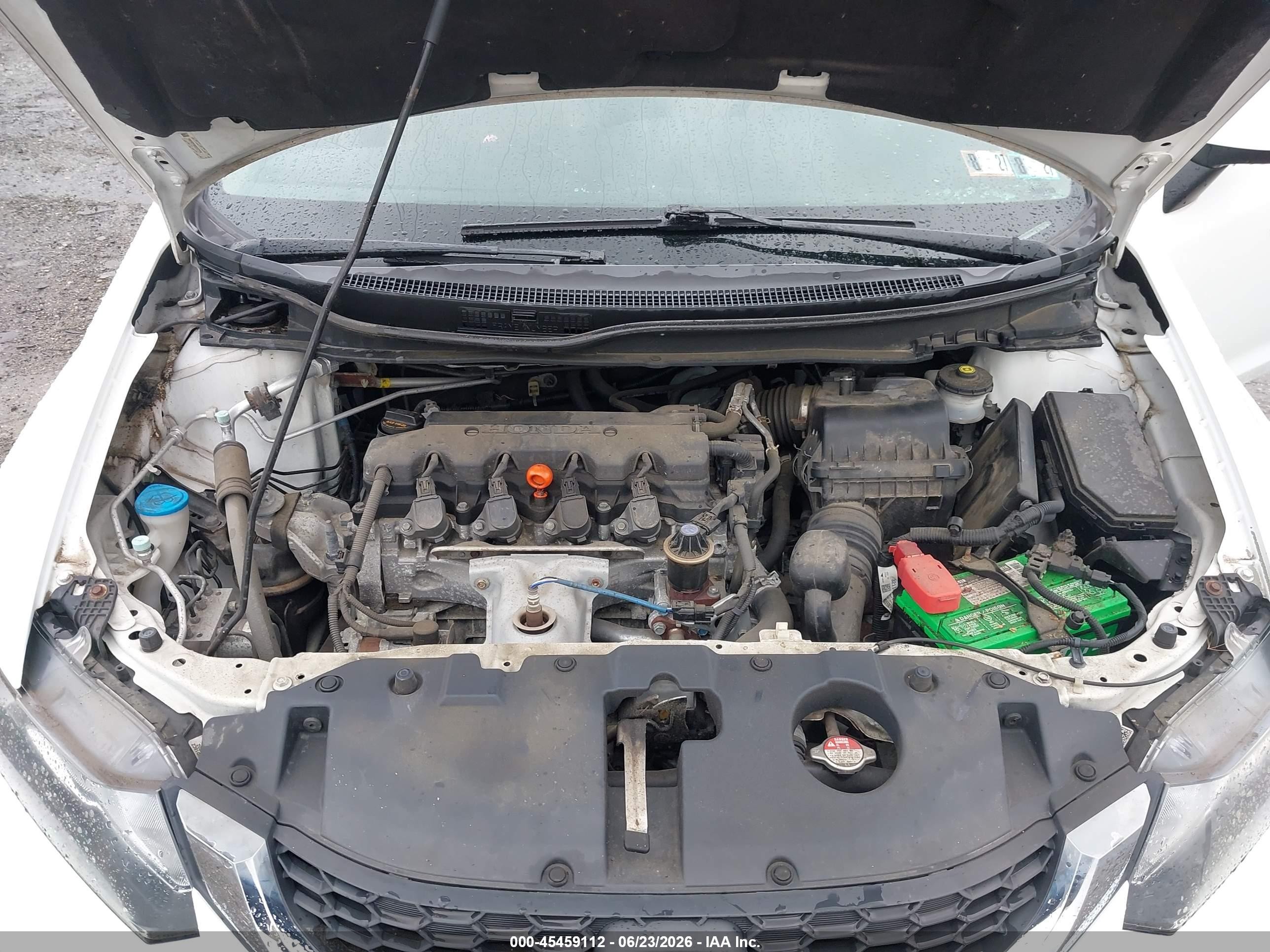 2013 Honda Civic Lx White vin: 19XFB2F5XDE237174