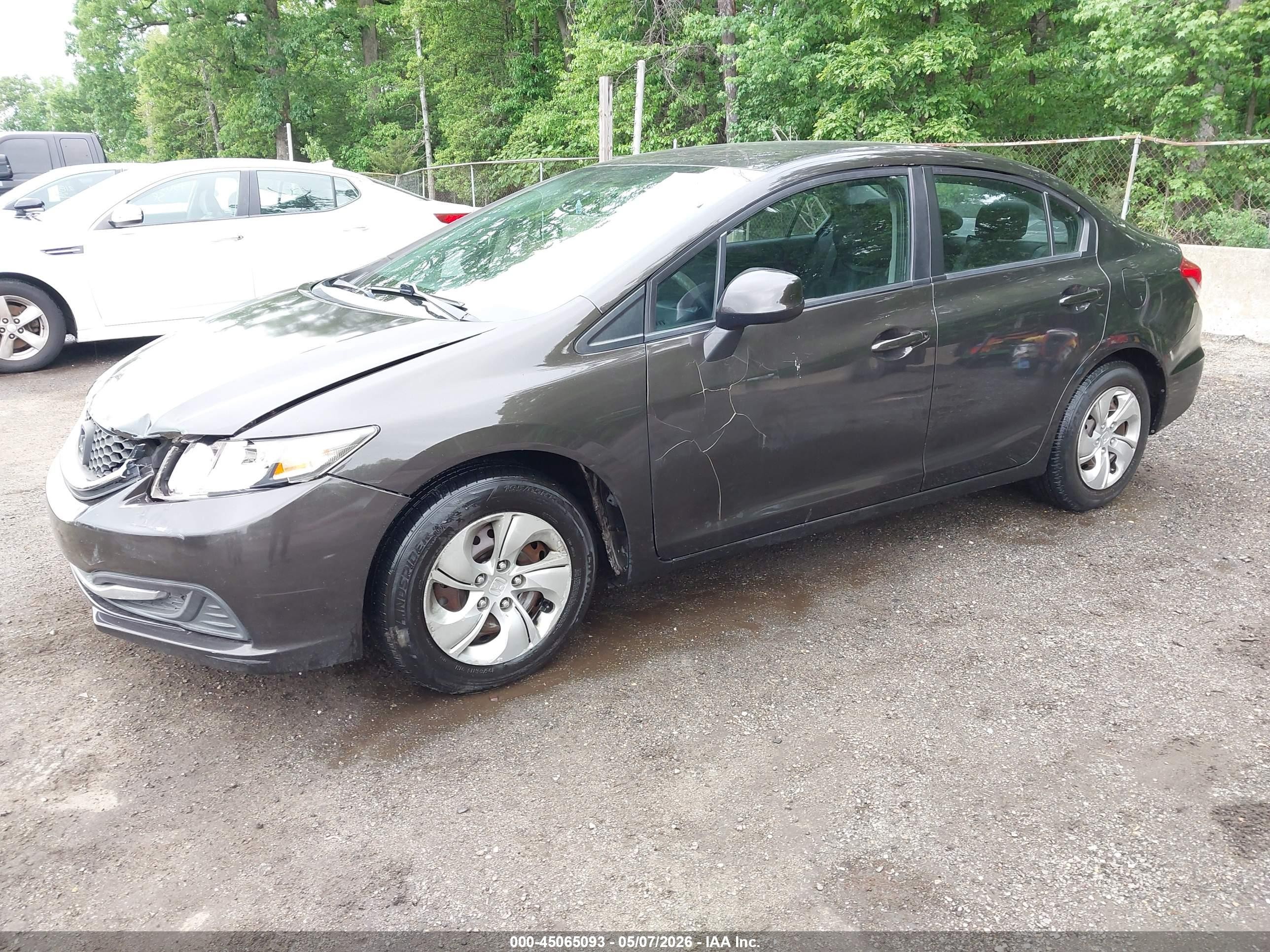 2013 Honda Civic Lx Brown vin: 19XFB2F5XDE243475