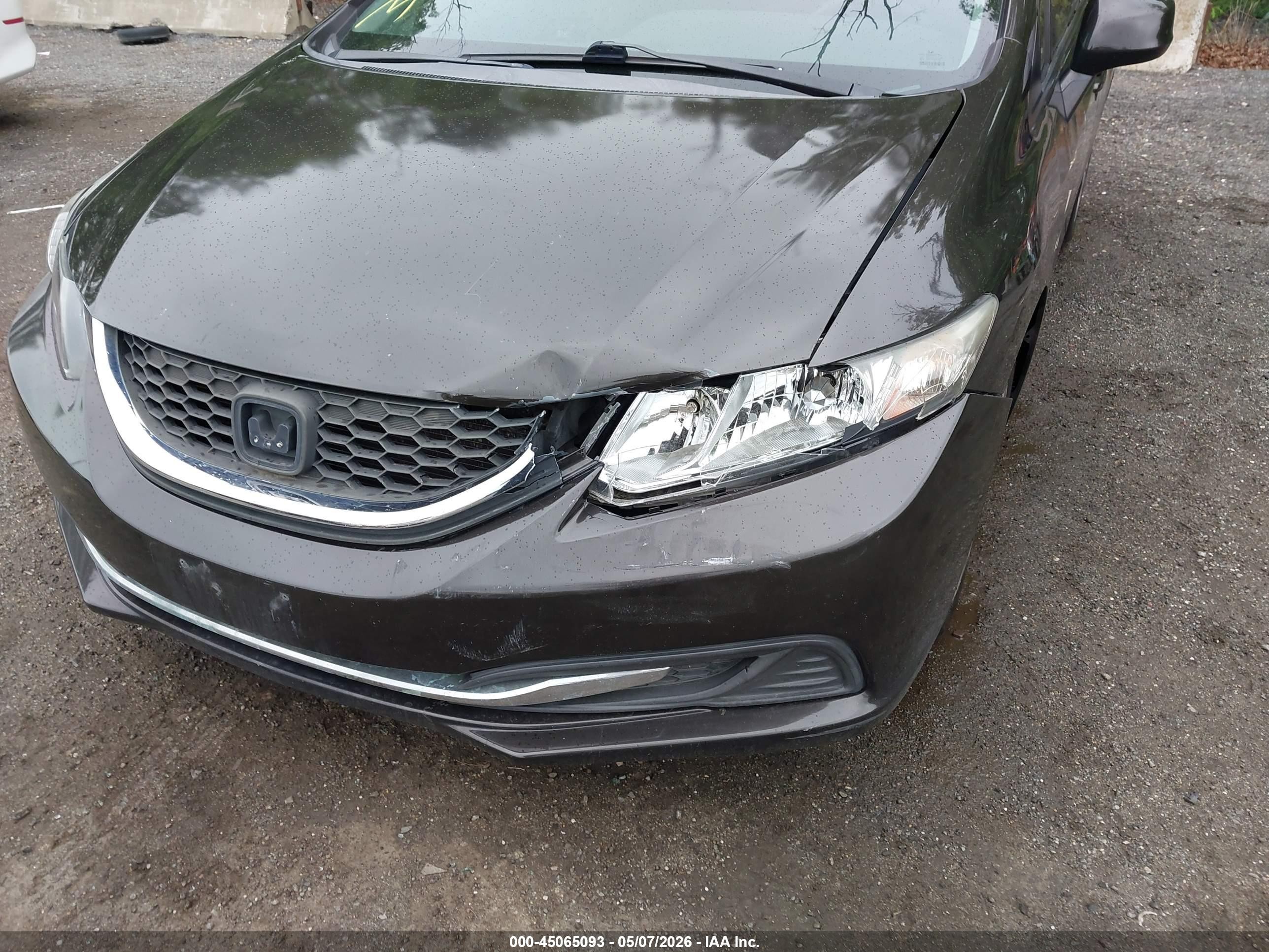 2013 Honda Civic Lx Brown vin: 19XFB2F5XDE243475