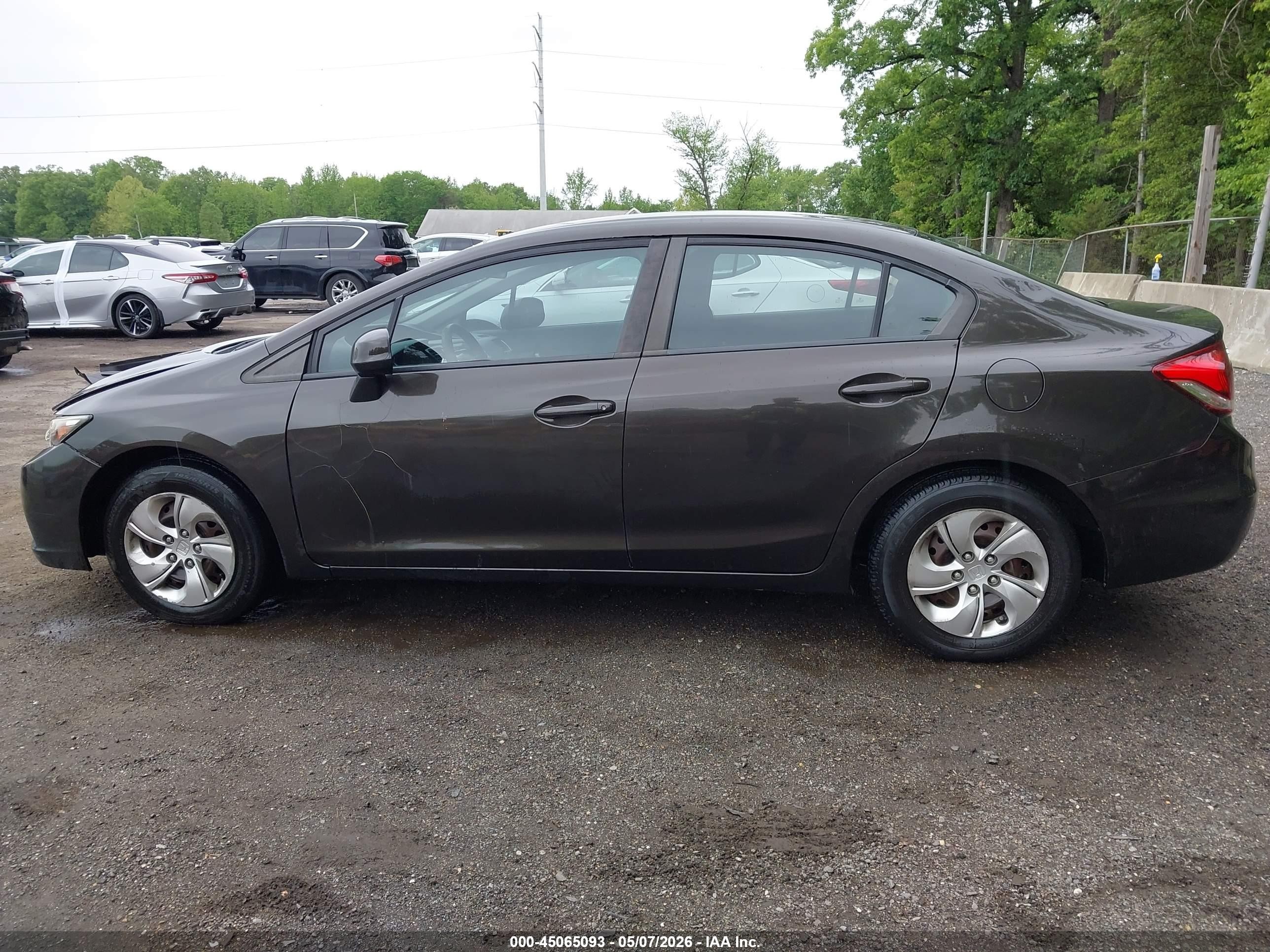 2013 Honda Civic Lx Brown vin: 19XFB2F5XDE243475