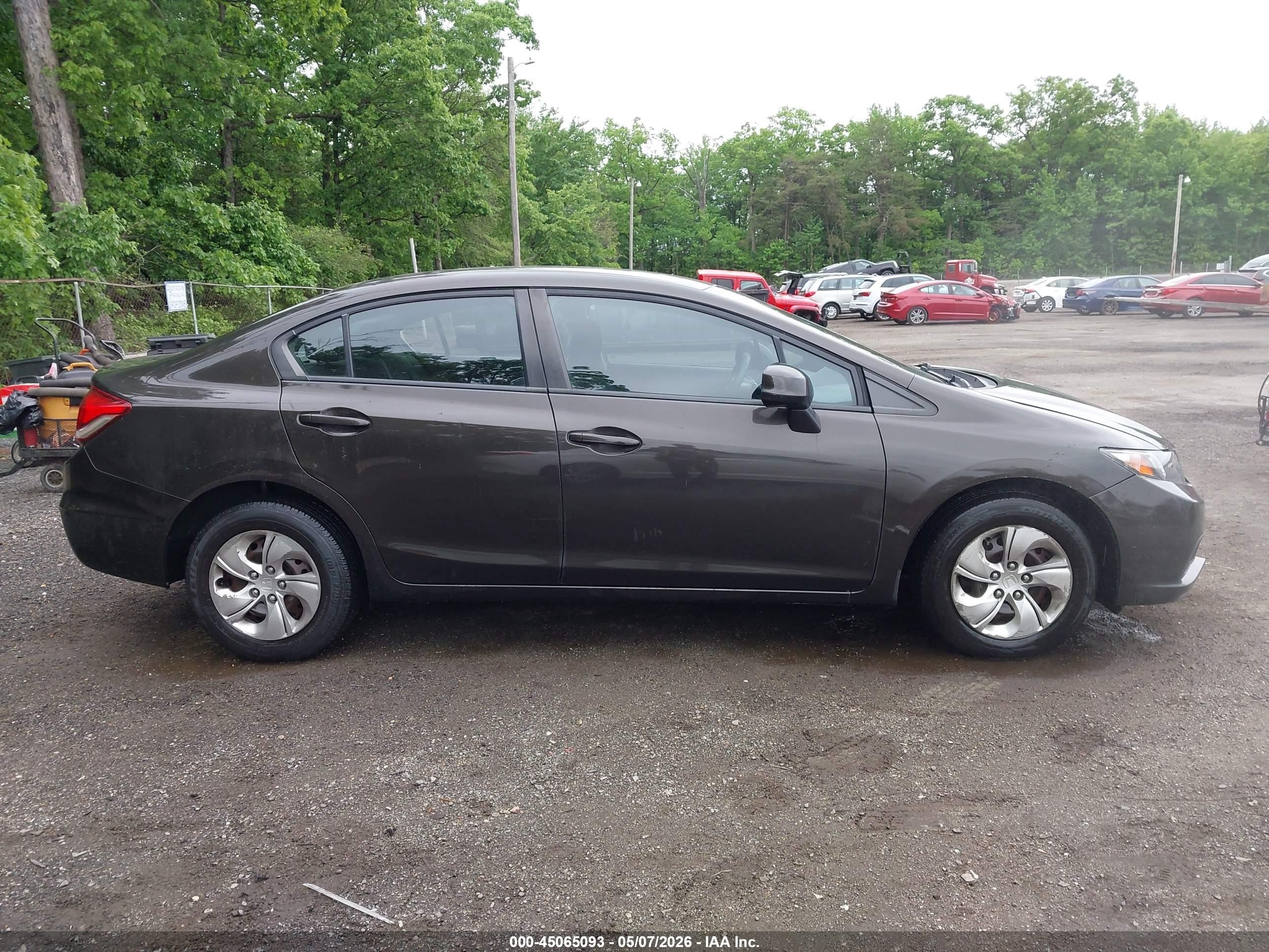 2013 Honda Civic Lx Brown vin: 19XFB2F5XDE243475