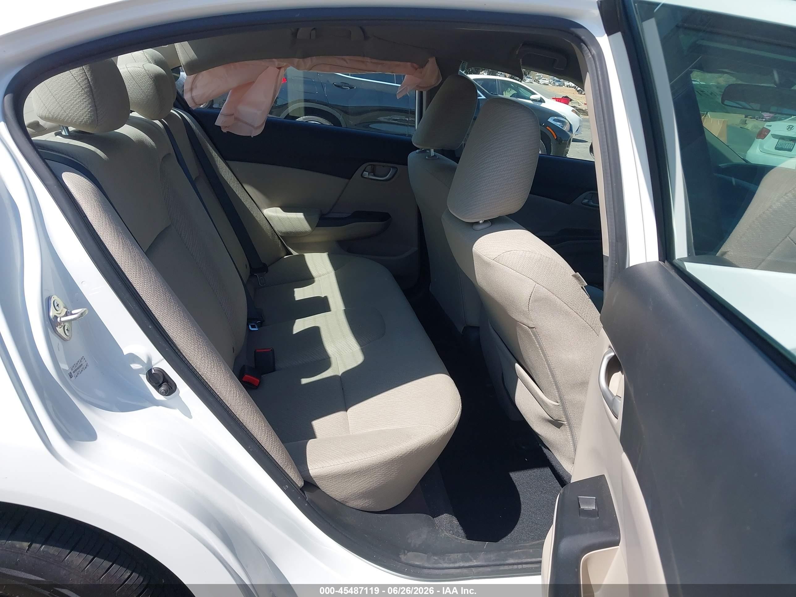 2013 Honda Civic Lx White vin: 19XFB2F5XDE259787