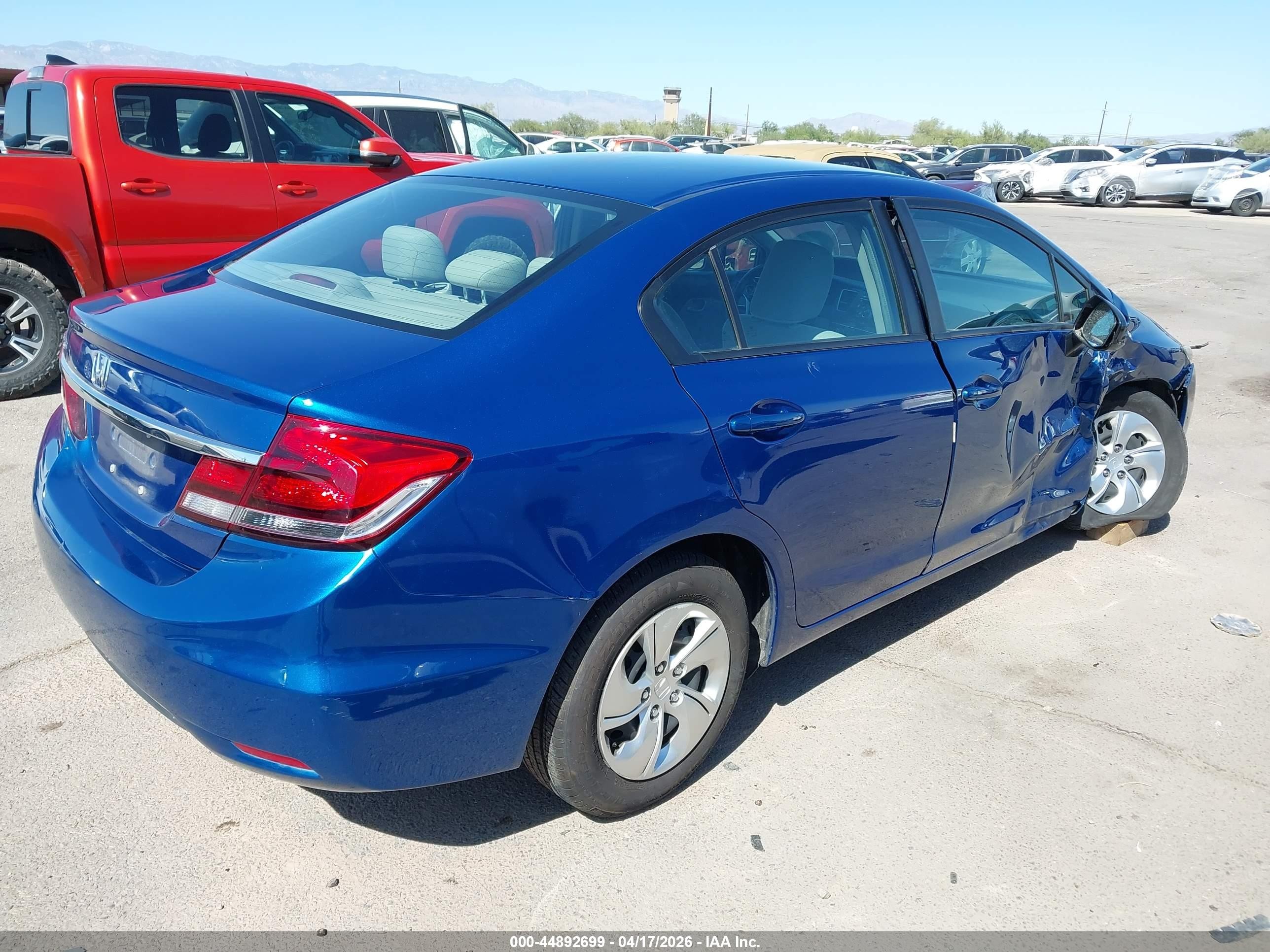 2013 Honda Civic Lx Blue vin: 19XFB2F5XDE273026