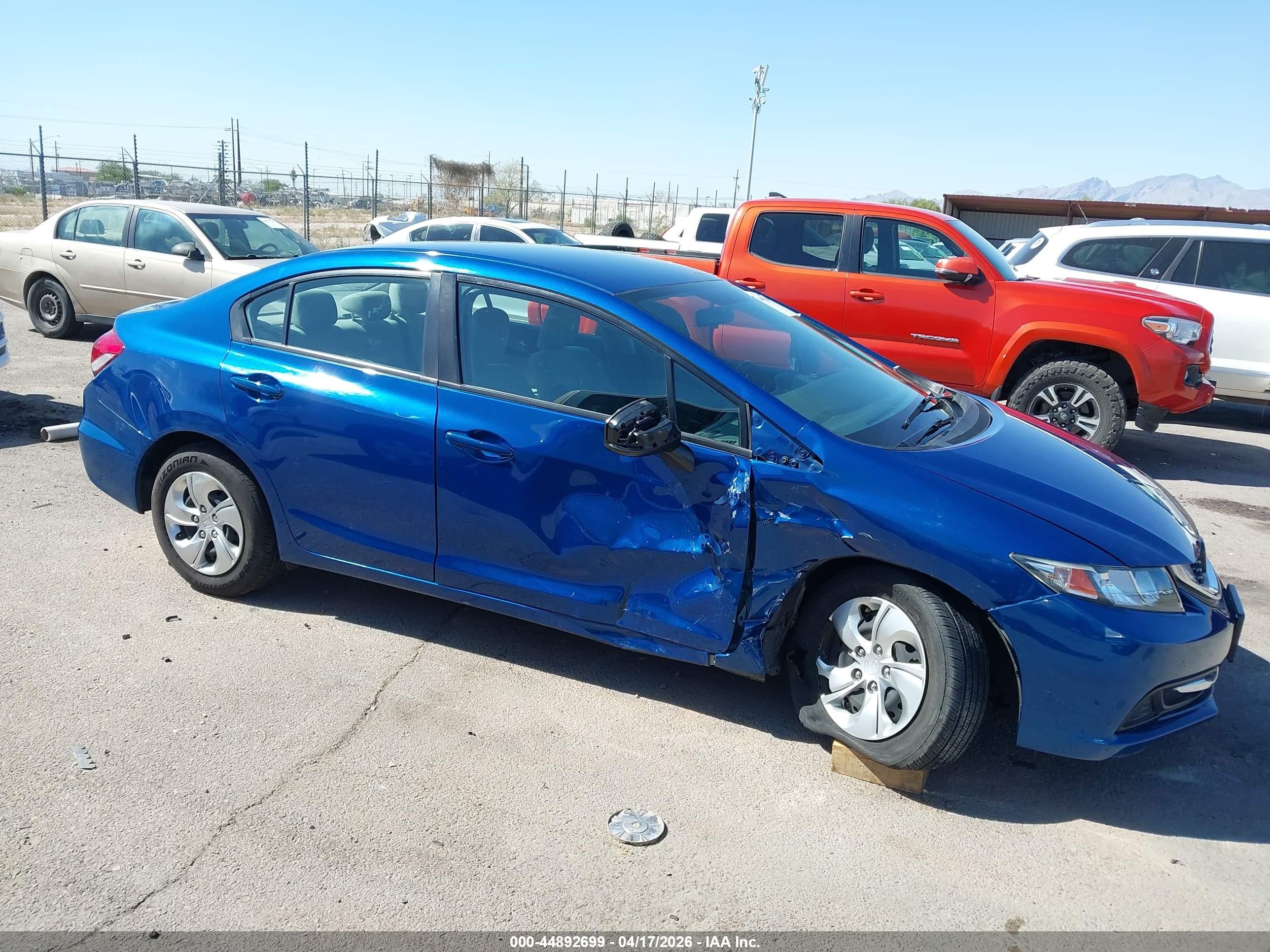 2013 Honda Civic Lx Blue vin: 19XFB2F5XDE273026